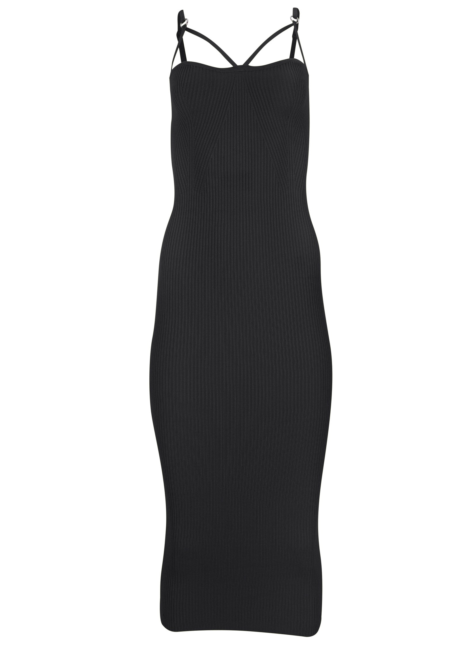 Strappy Midi Dress - Jet Black