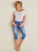 Cindy Capri Jeans - Medium Wash