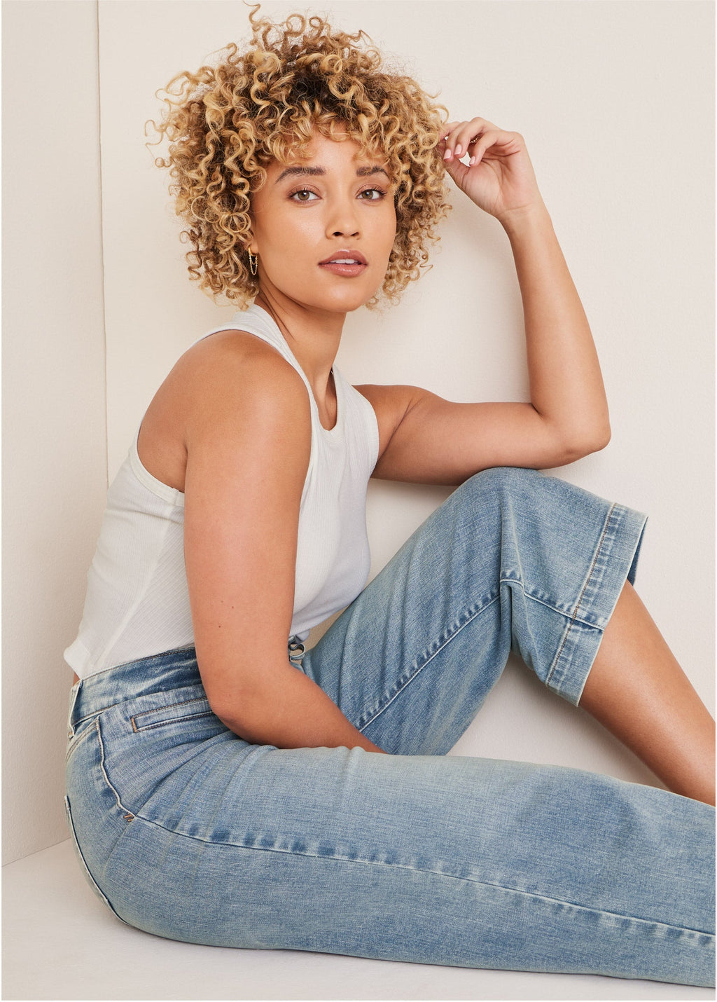 Sophia Wide Leg Crop Jeans - Light Wash