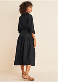 Collared Midi Dress - Jet Black