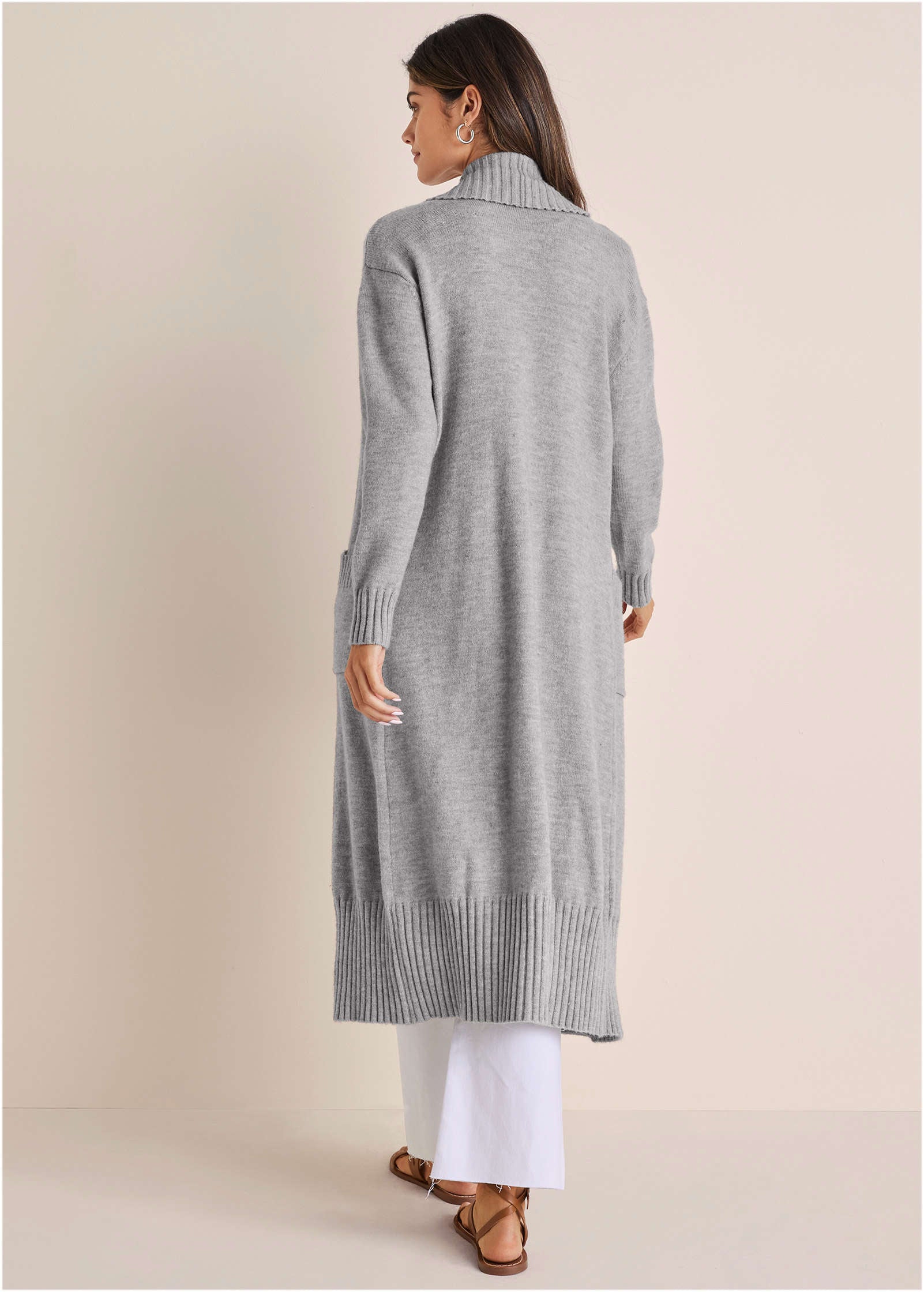 Cardigan Duster - Medium Heather Grey