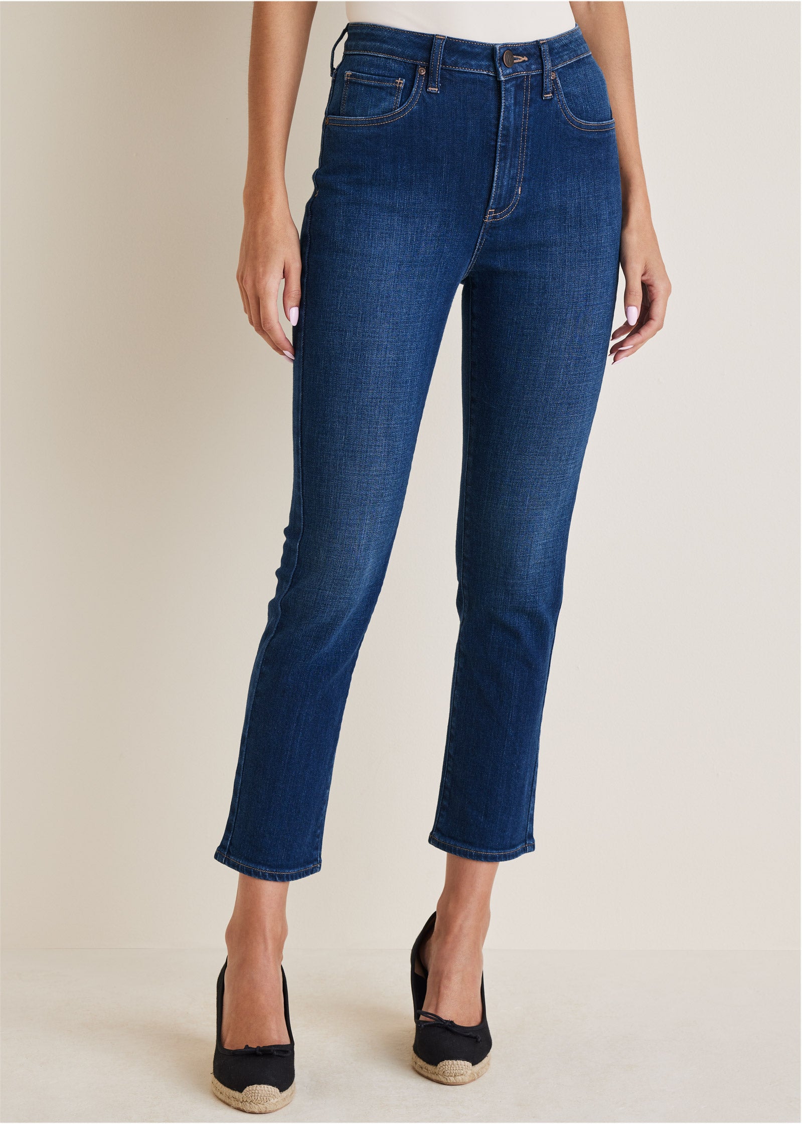 Audrey Straight Leg Jeans - Dark Wash