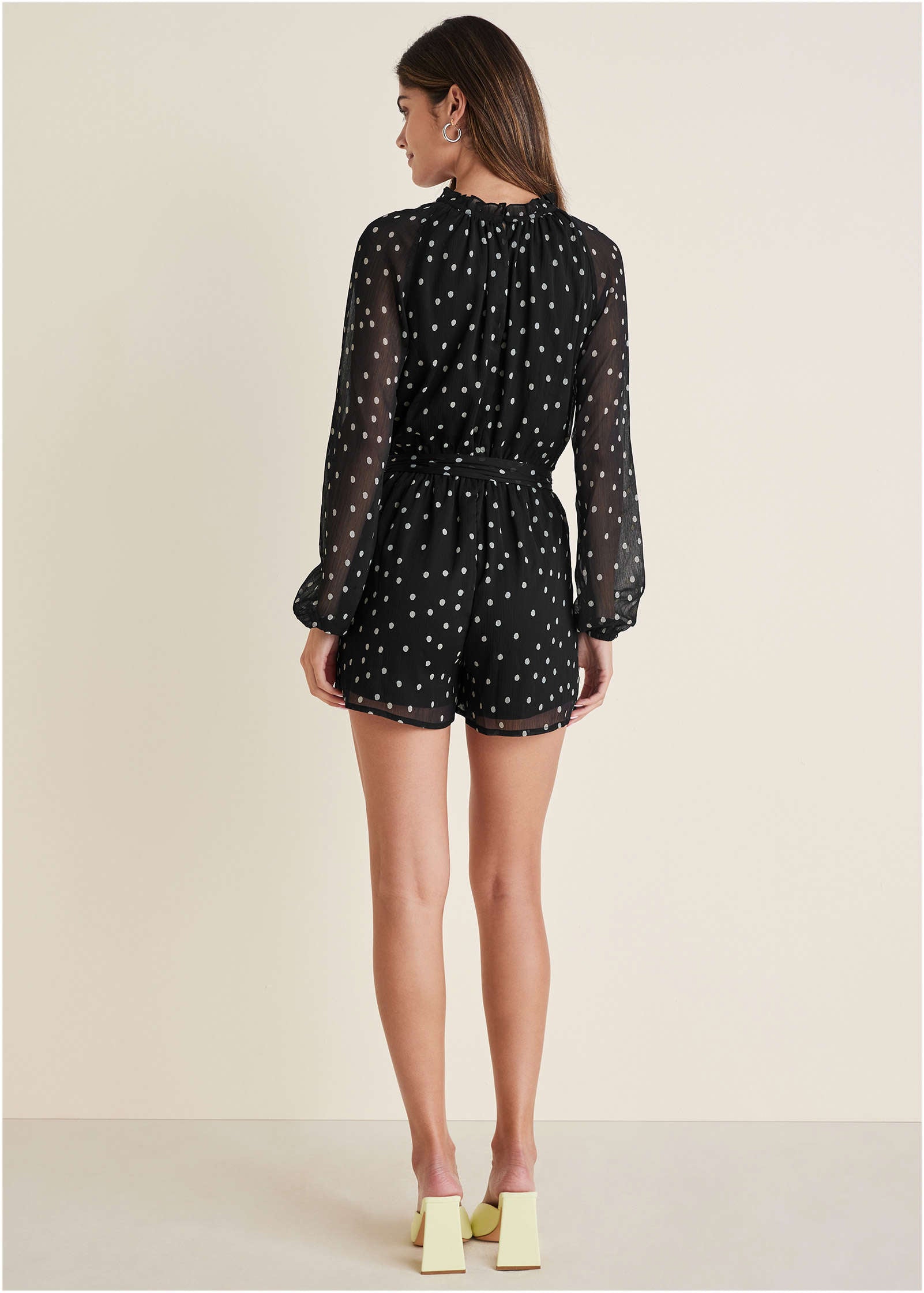 Crinkle Chiffon Romper - Dolce Vita Dot