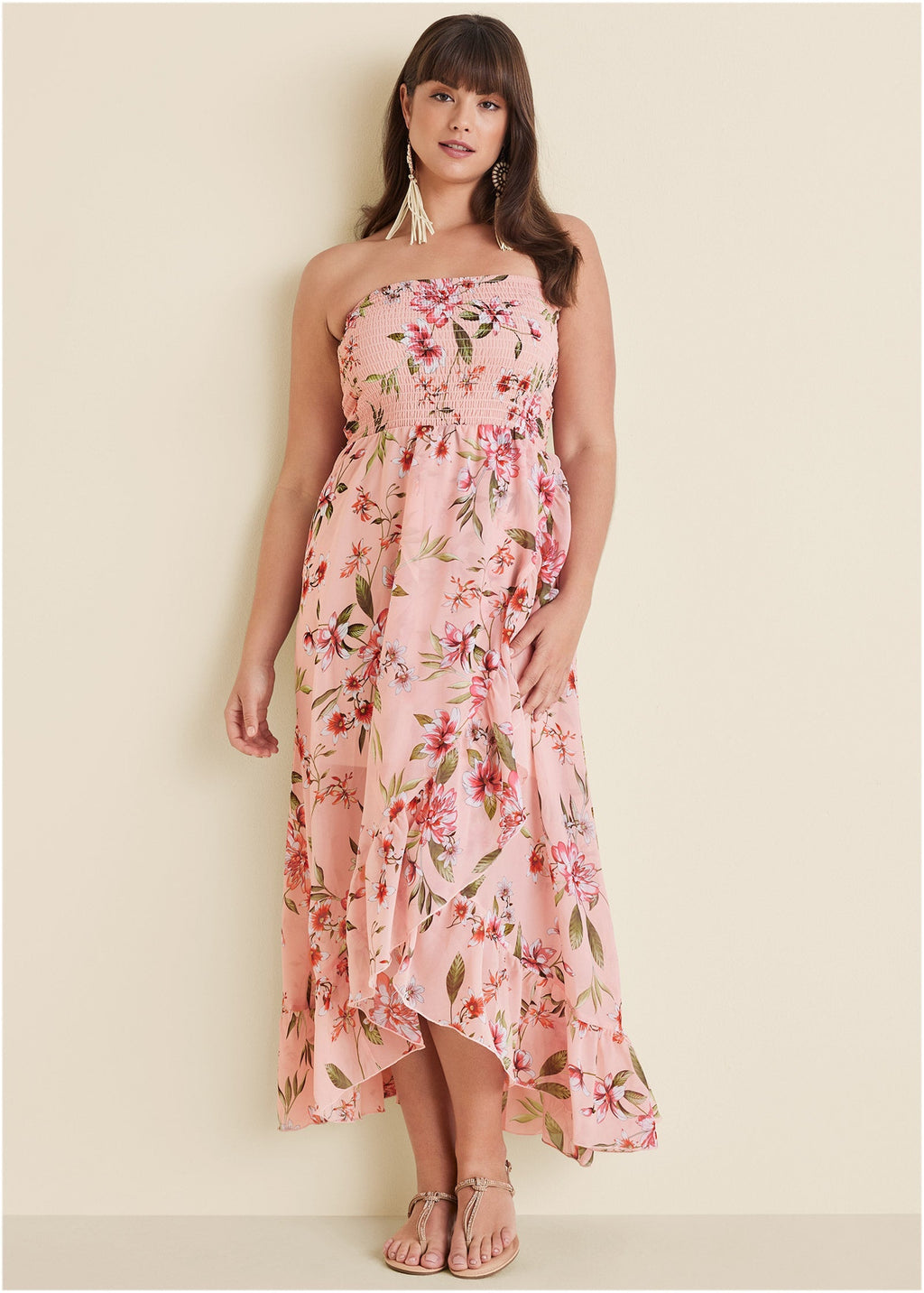 Strapless Ruffle Maxi - Ethereal Floral