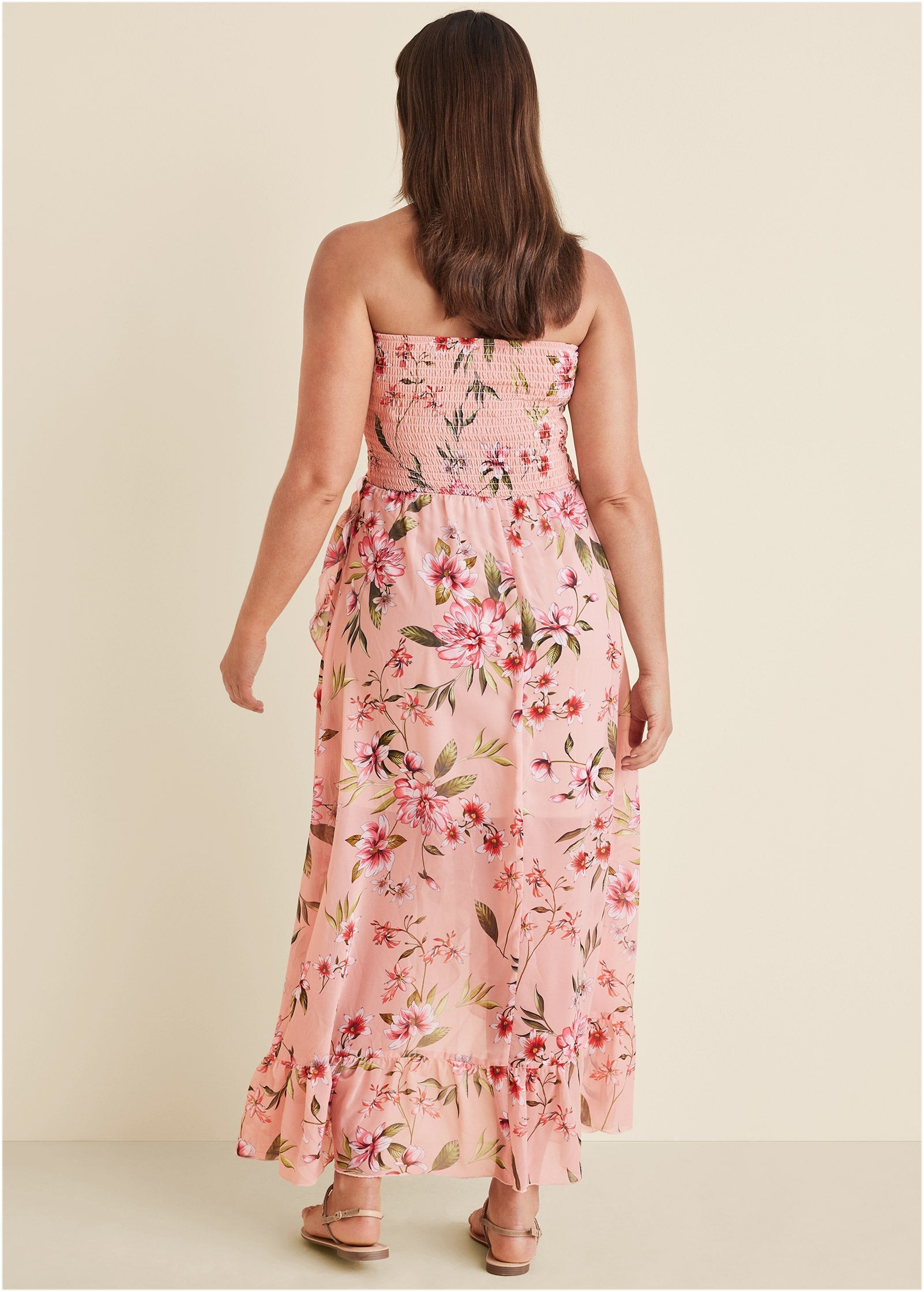Strapless Ruffle Maxi - Ethereal Floral