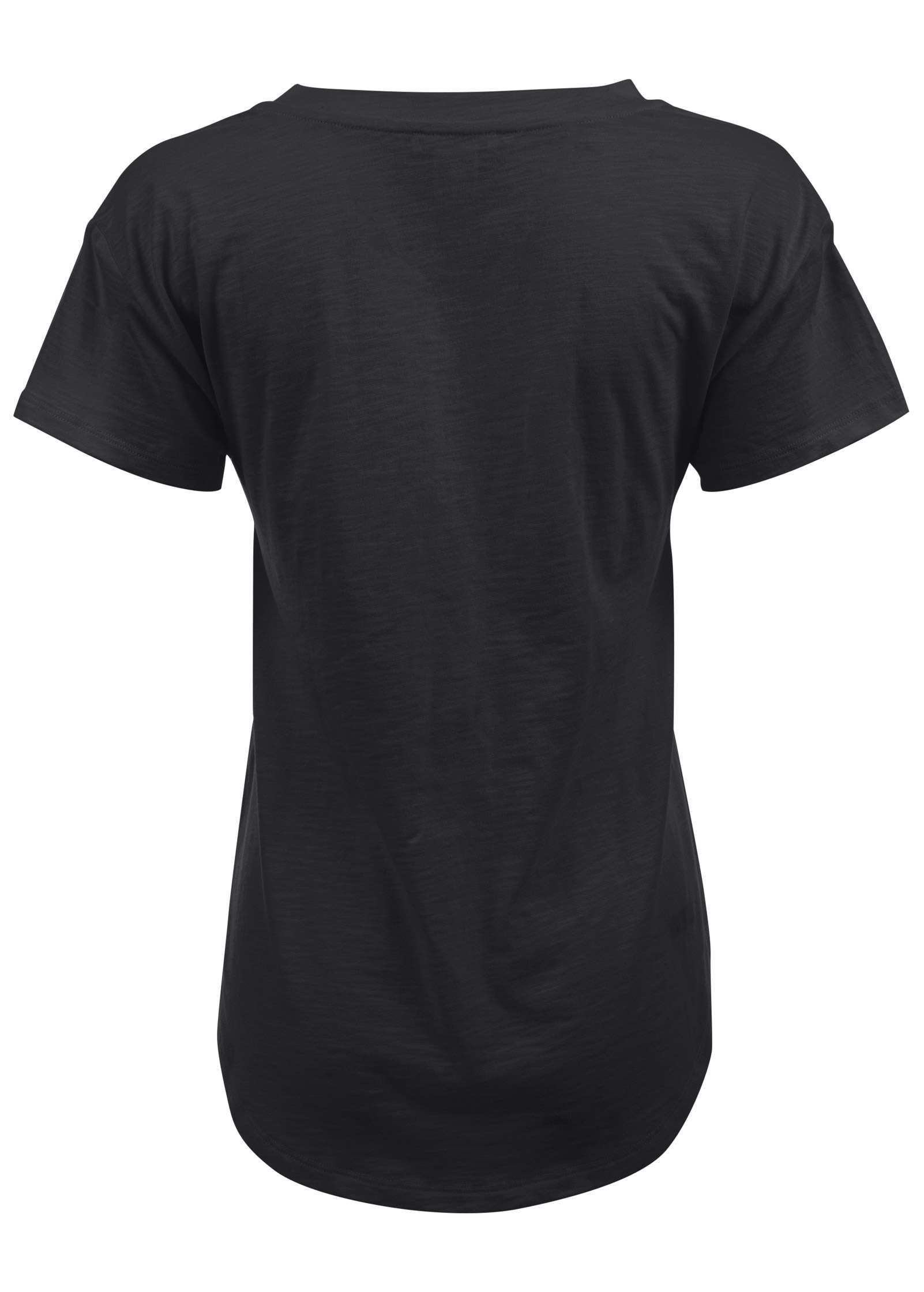 Cotton Slub V-Neck Tee - Jet Black
