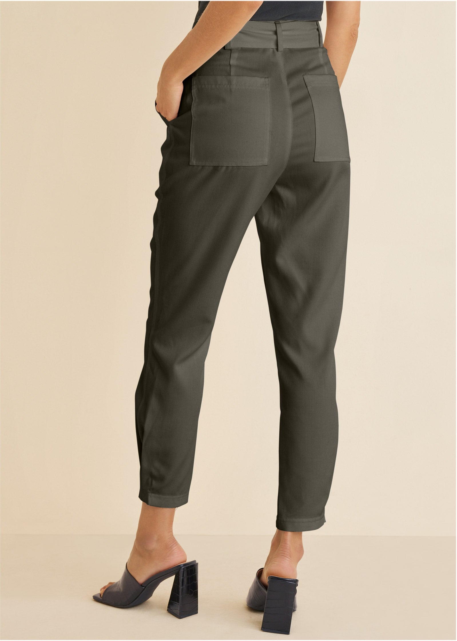 Relaxed Twill Straight Pant - Olive
