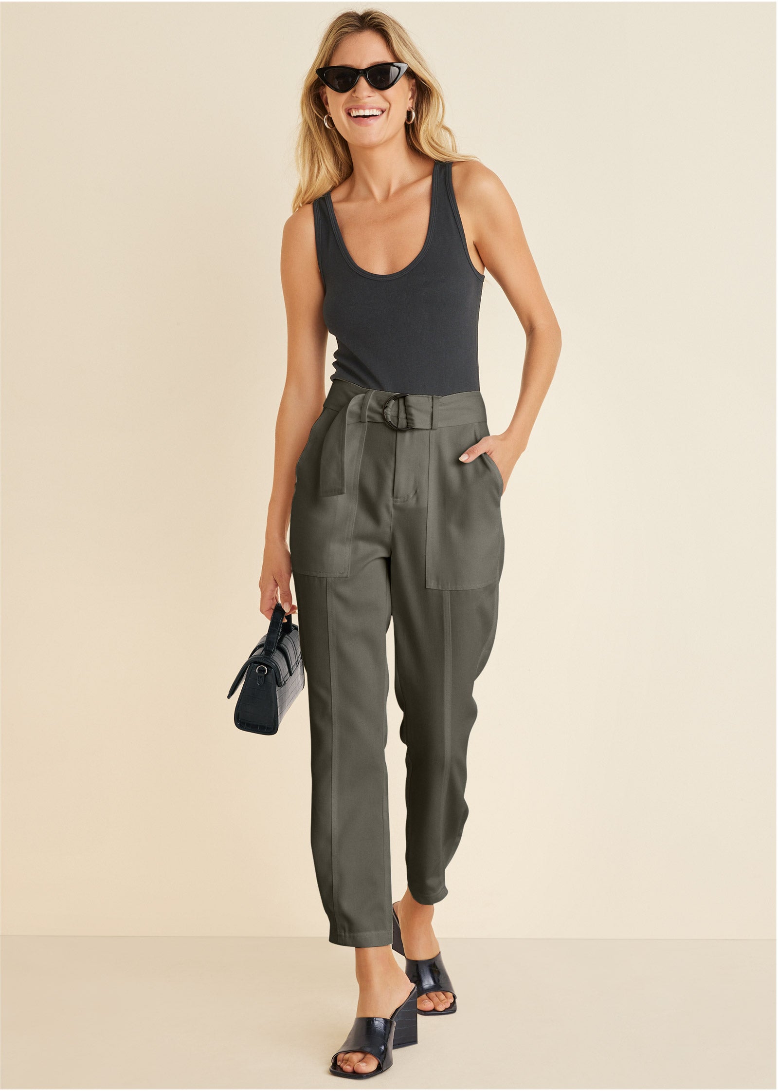 Relaxed Twill Straight Pant - Olive