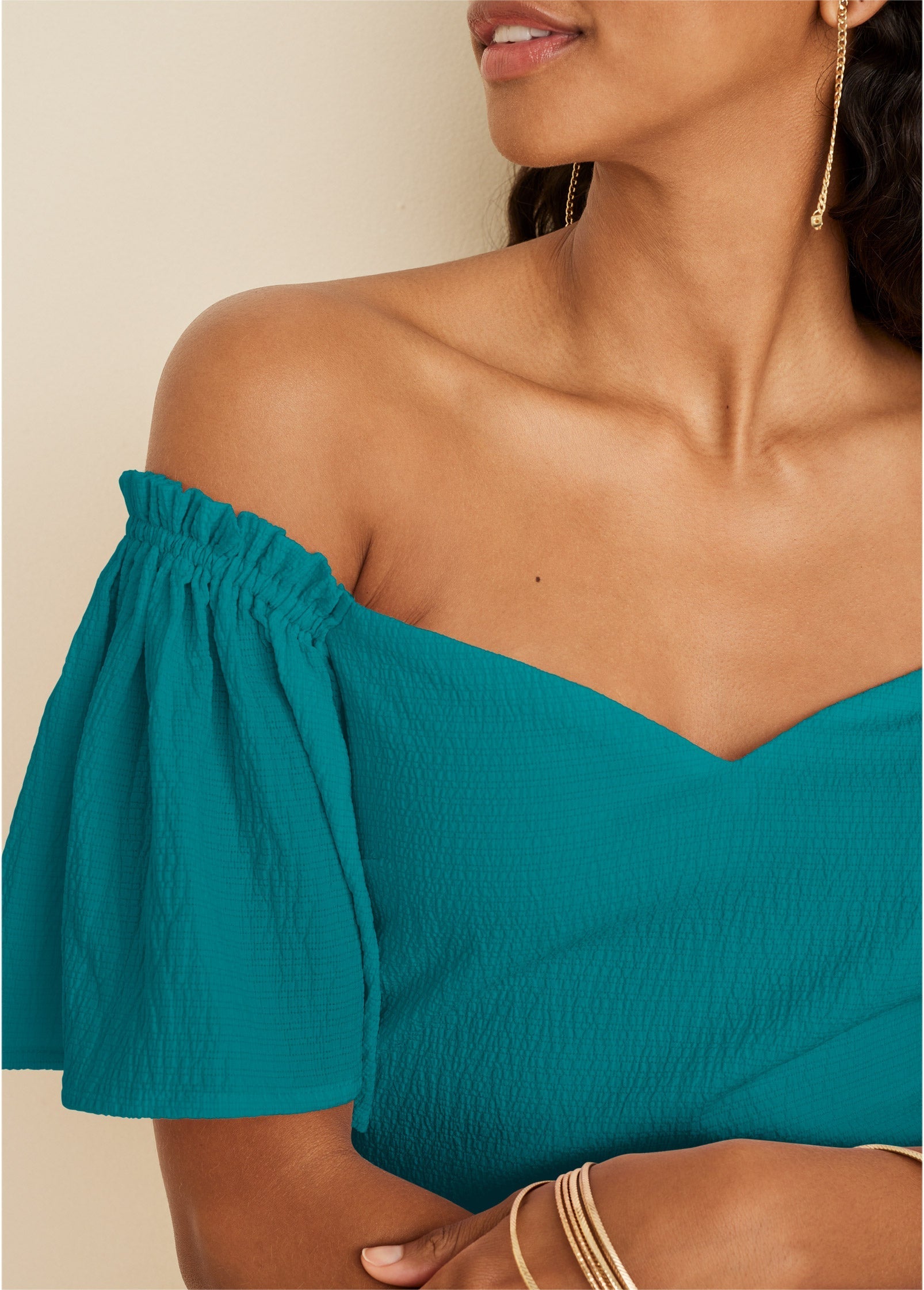 Fluted Satin Midi Dress - Teal