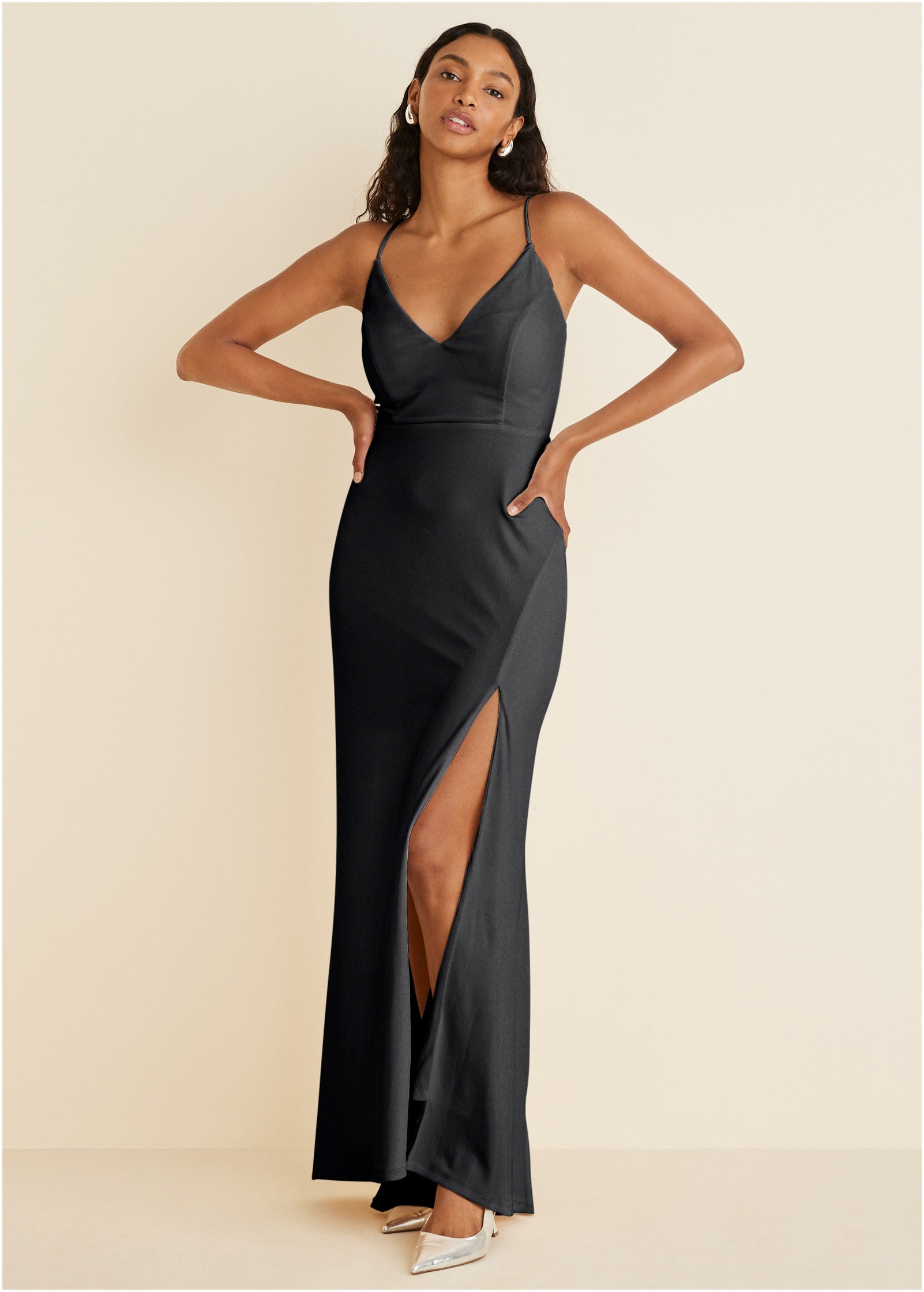 Matte Jersey Maxi Dress - Jet Black