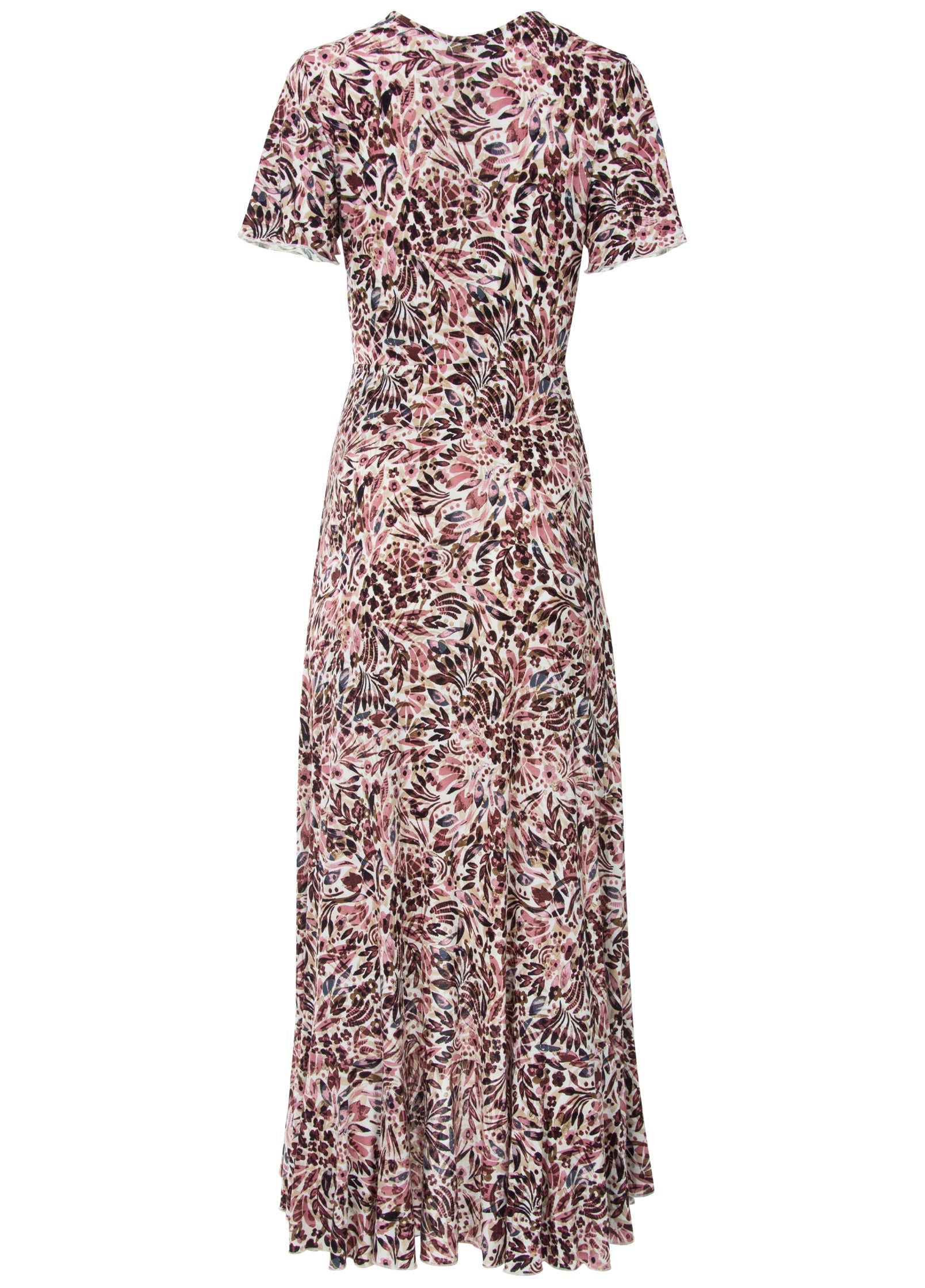 Wrap Maxi Dress - Cream Multi