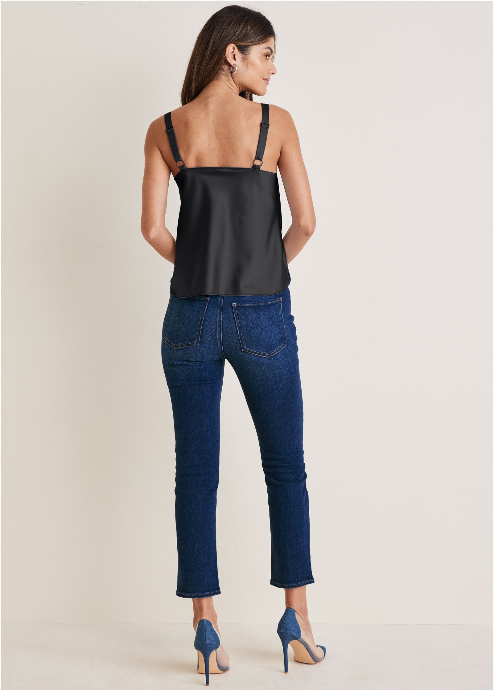 Cowl Neck Tank - Jet Black