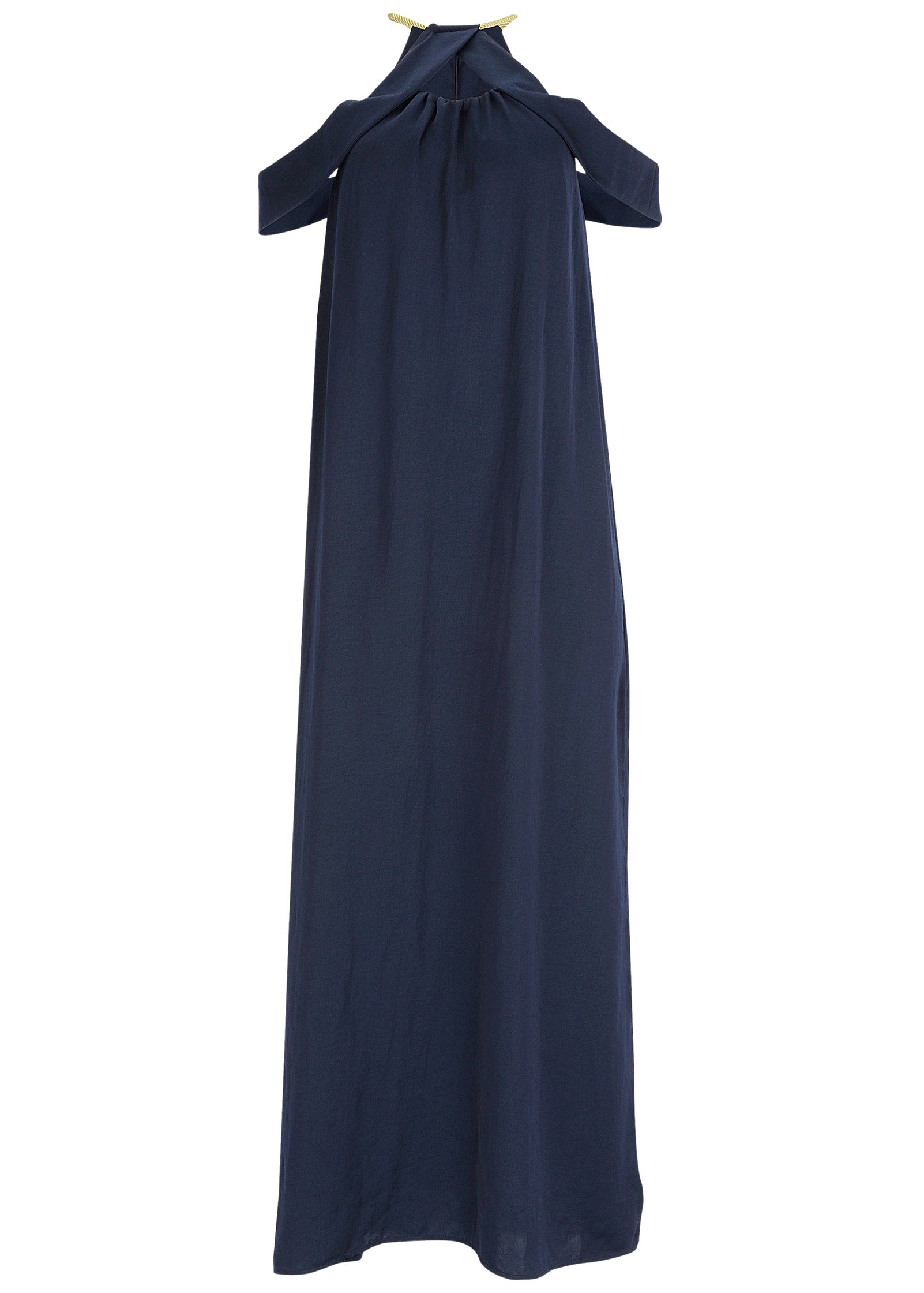 Cold-Shoulder Maxi Dress - Navy