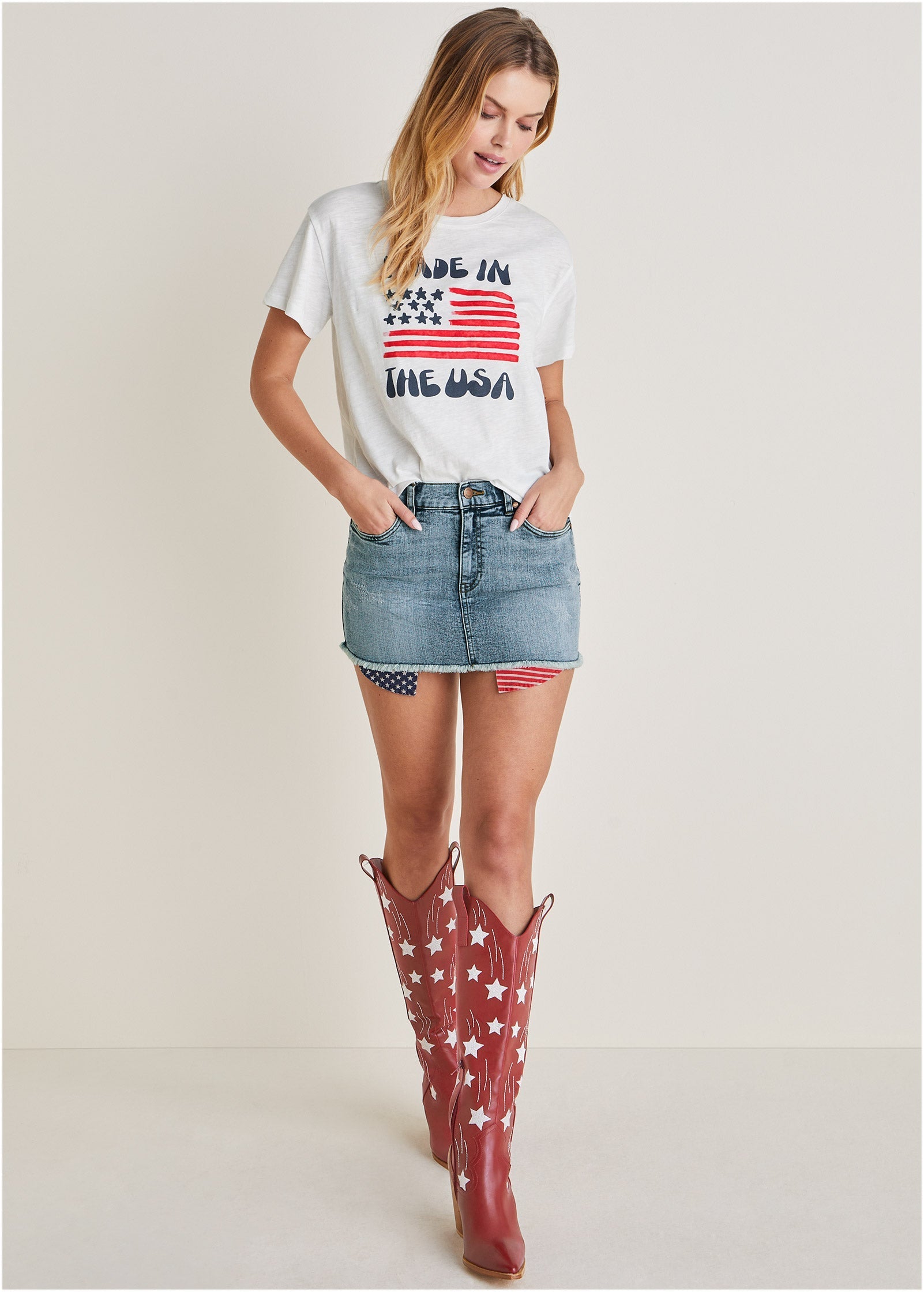 Americana Skirt - Light Wash