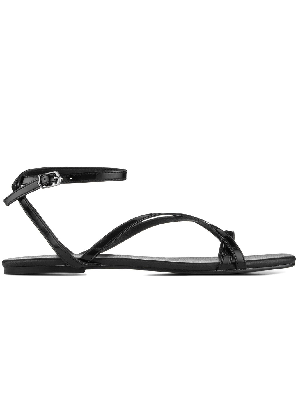 Criss Cross Sandals - Jet Black