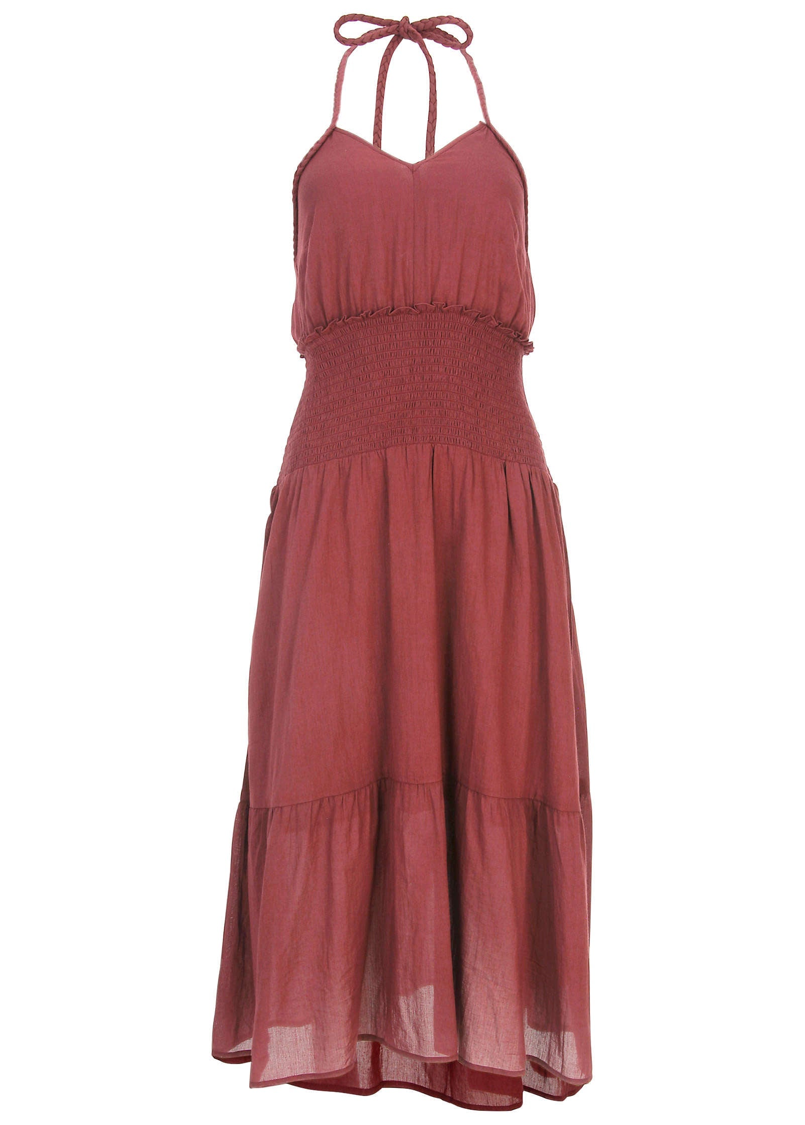 Halter Midi Dress - Auburn