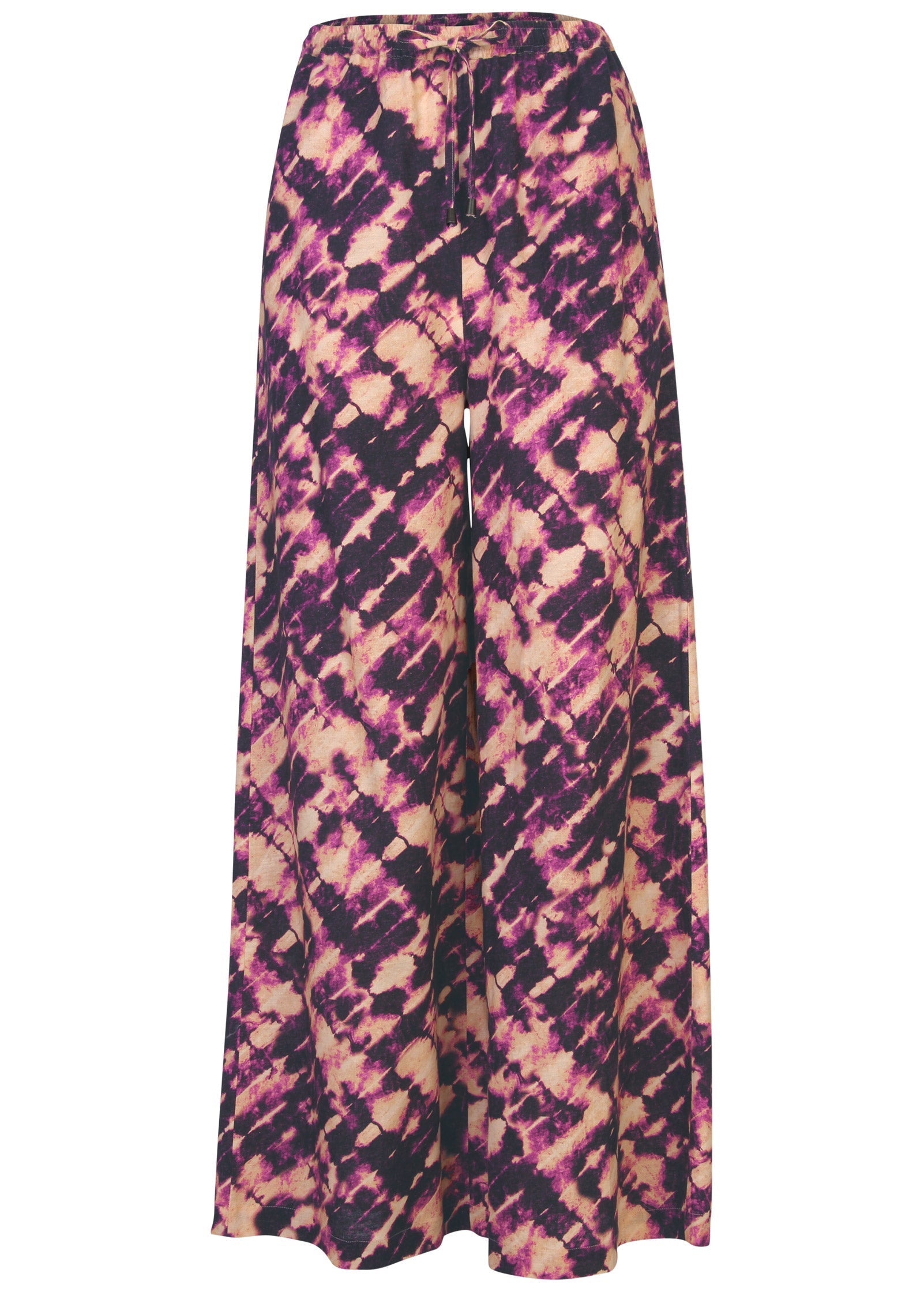 Linen Wide Leg Pants - Desert Tie Dye