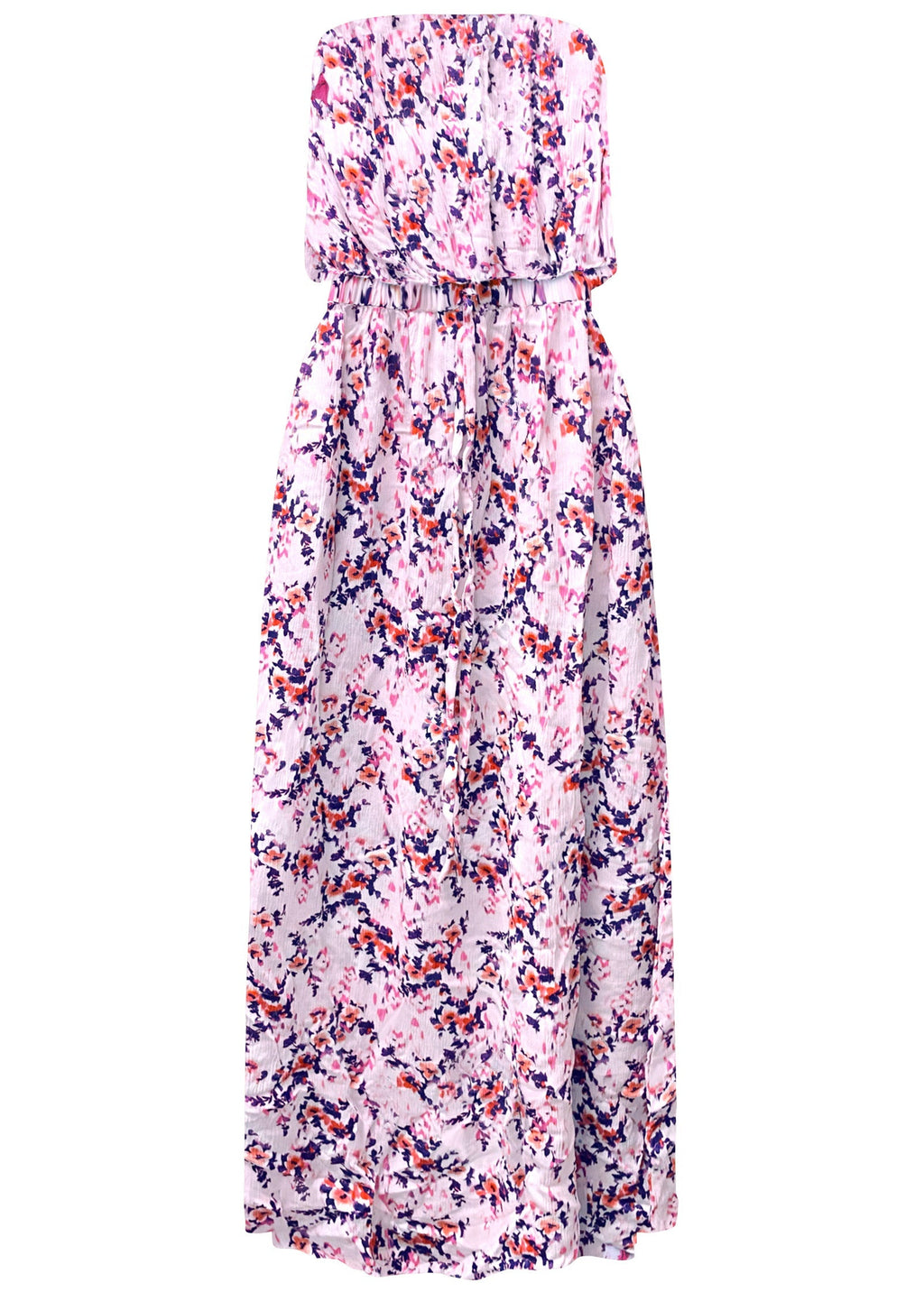 Strapless Maxi Dress  - Pink & Purple