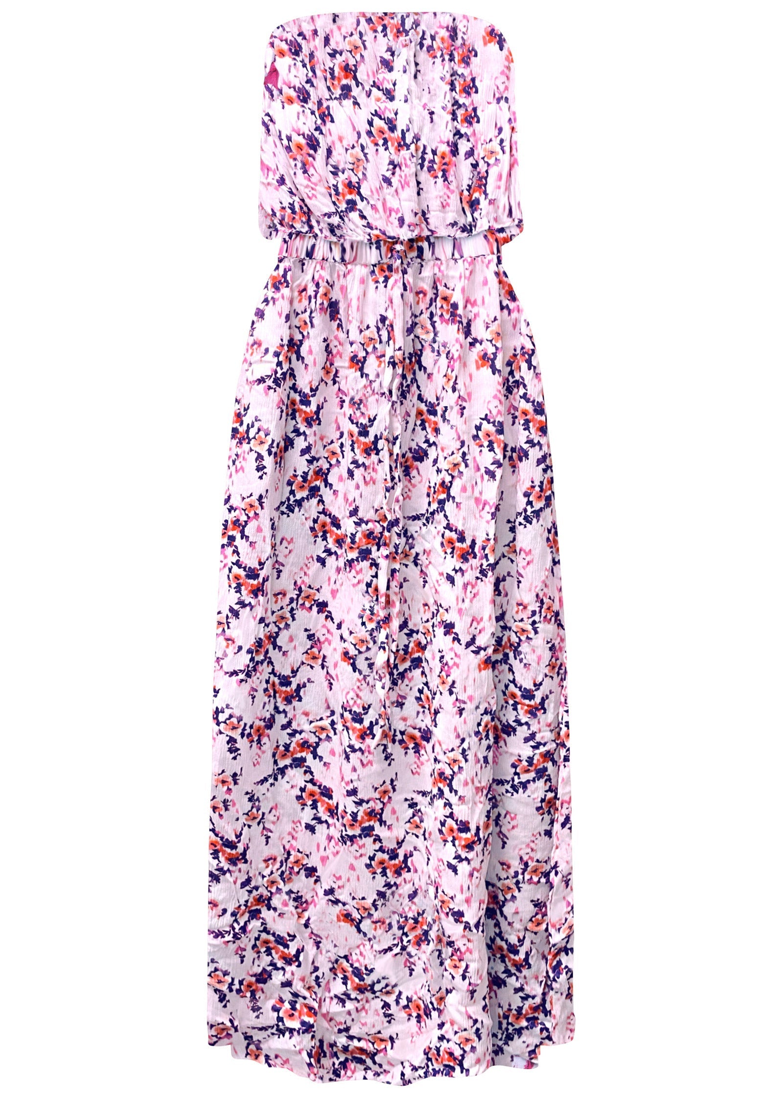 Strapless Maxi Dress  - Pink & Purple