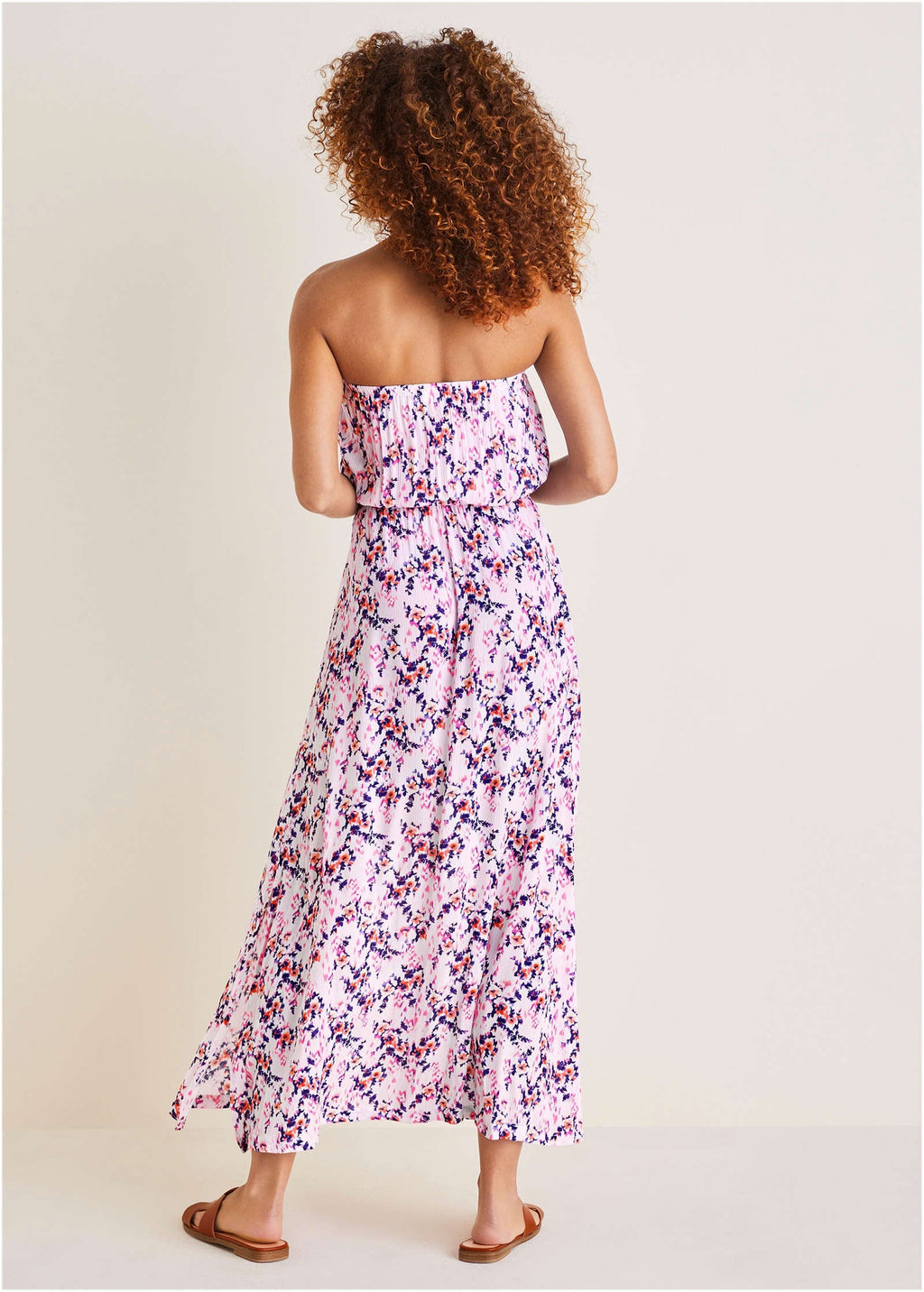Strapless Maxi Dress  - Pink & Purple