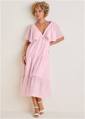 Crinkle Midi Dress - Lilac