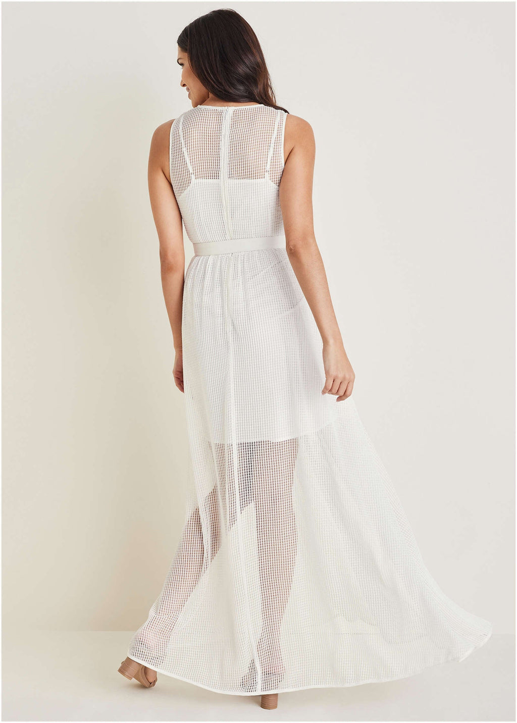 Diamond Lace Maxi Dress - Cloud Dancer