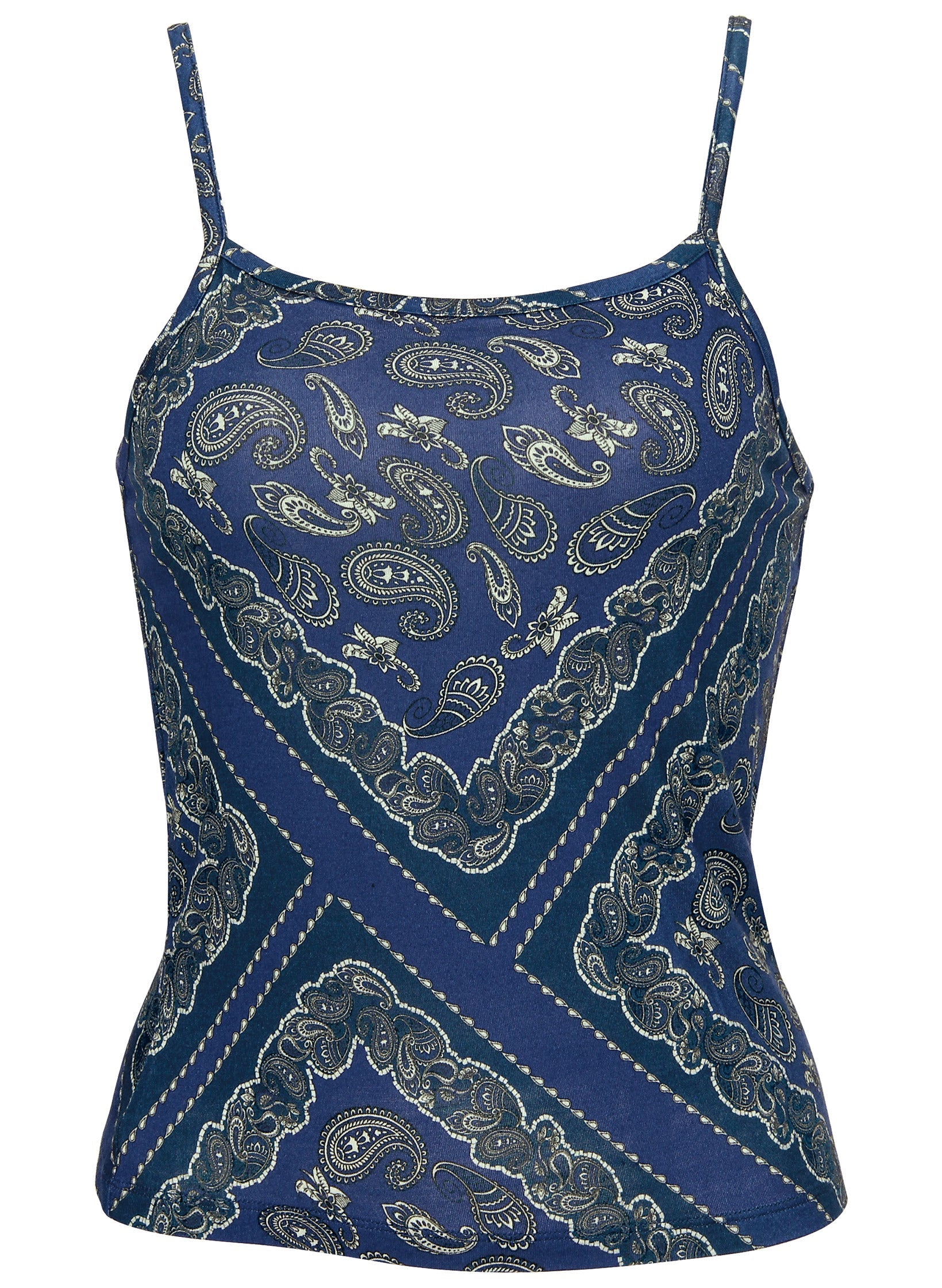 Bandana Print Tank - Bandana Blue