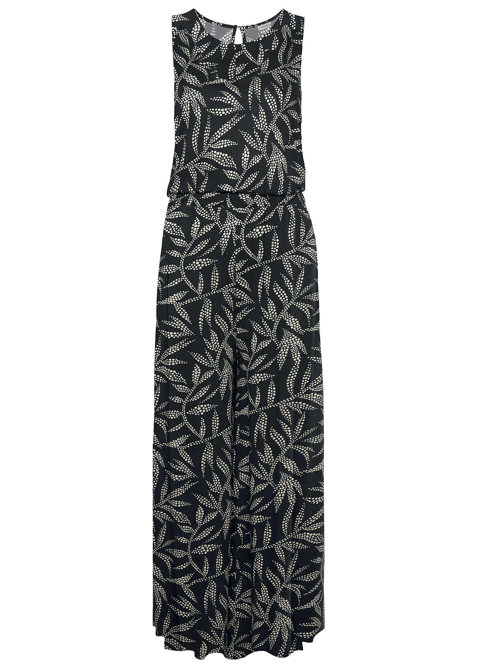 Front Slit Maxi Dress - White & Black