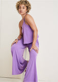 Cross Neck Jumpsuit - Purple