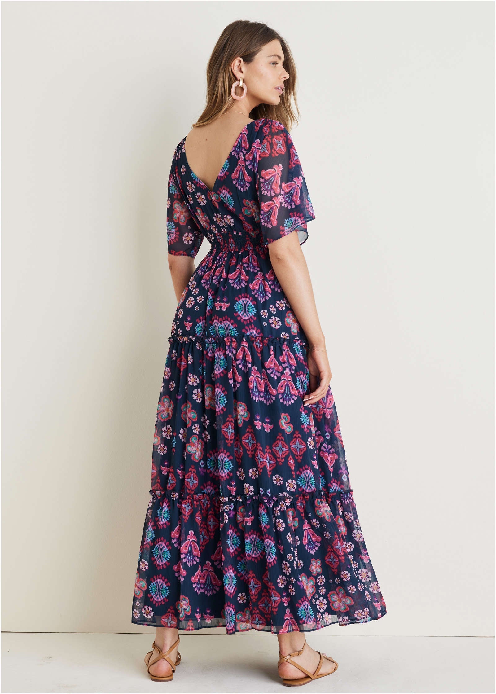Flutter Sleeve Maxi Dress - Modern Folk Floral
