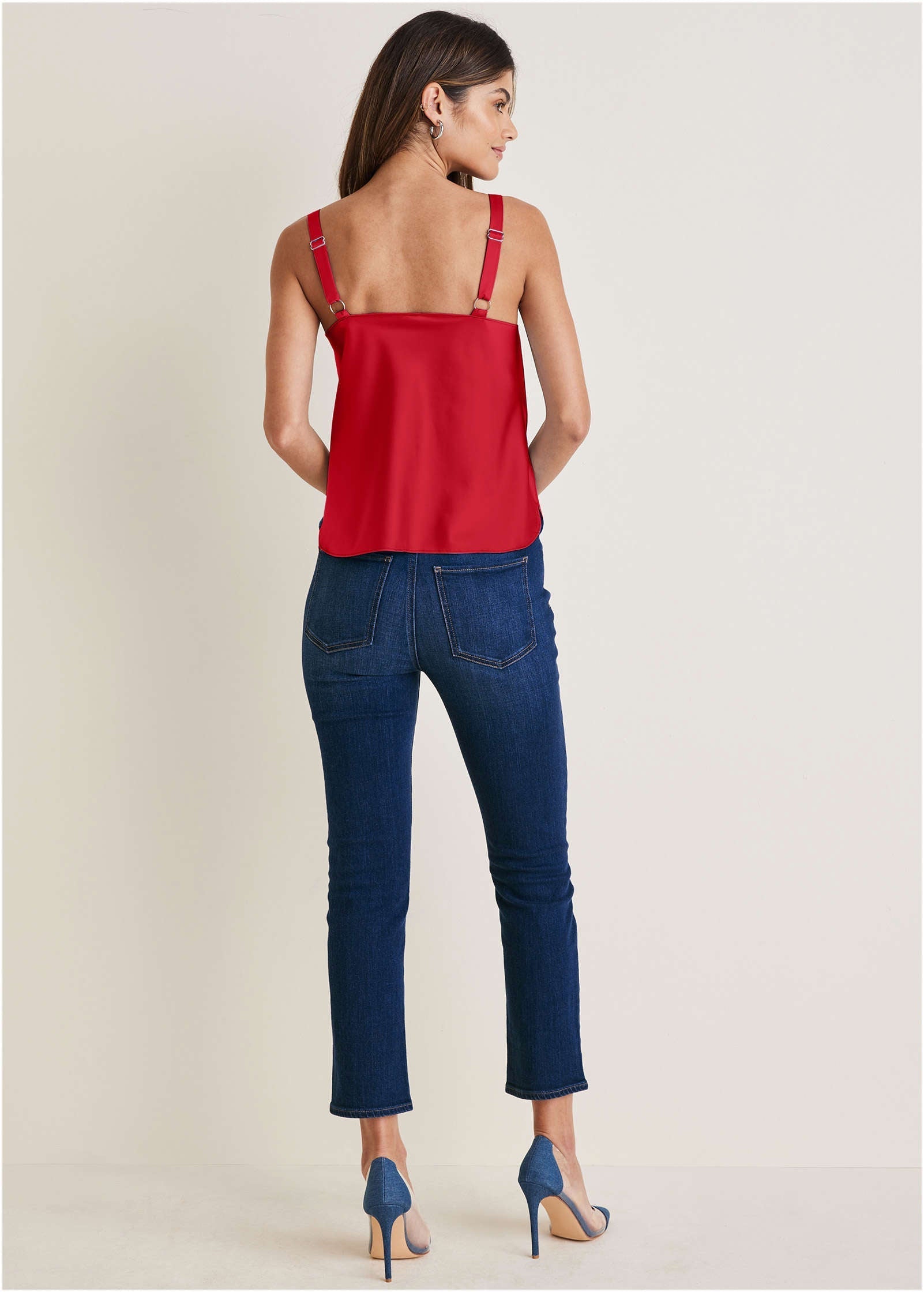 Cowl Neck Tank - Red