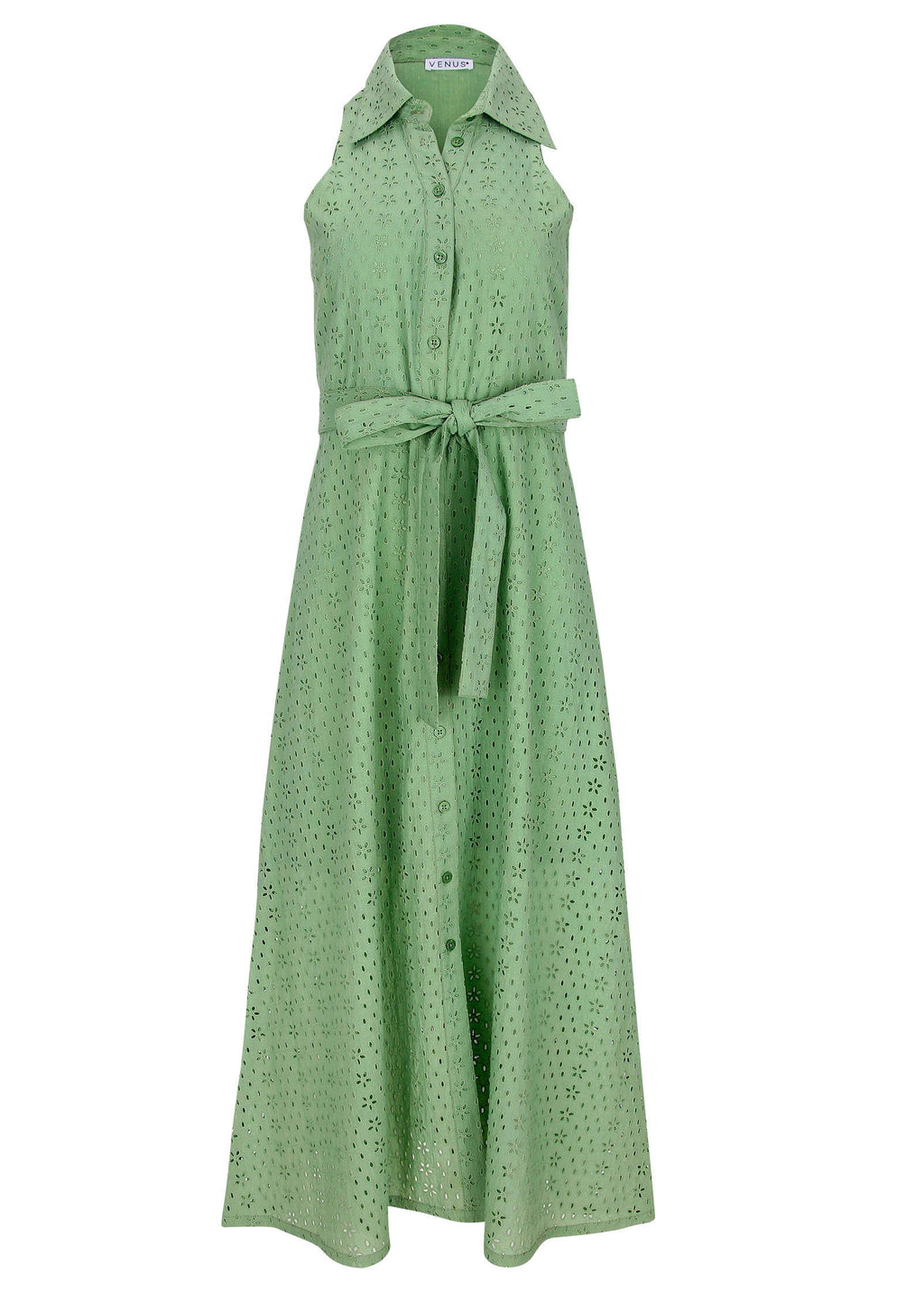 Eyelet Maxi Dress - Basil