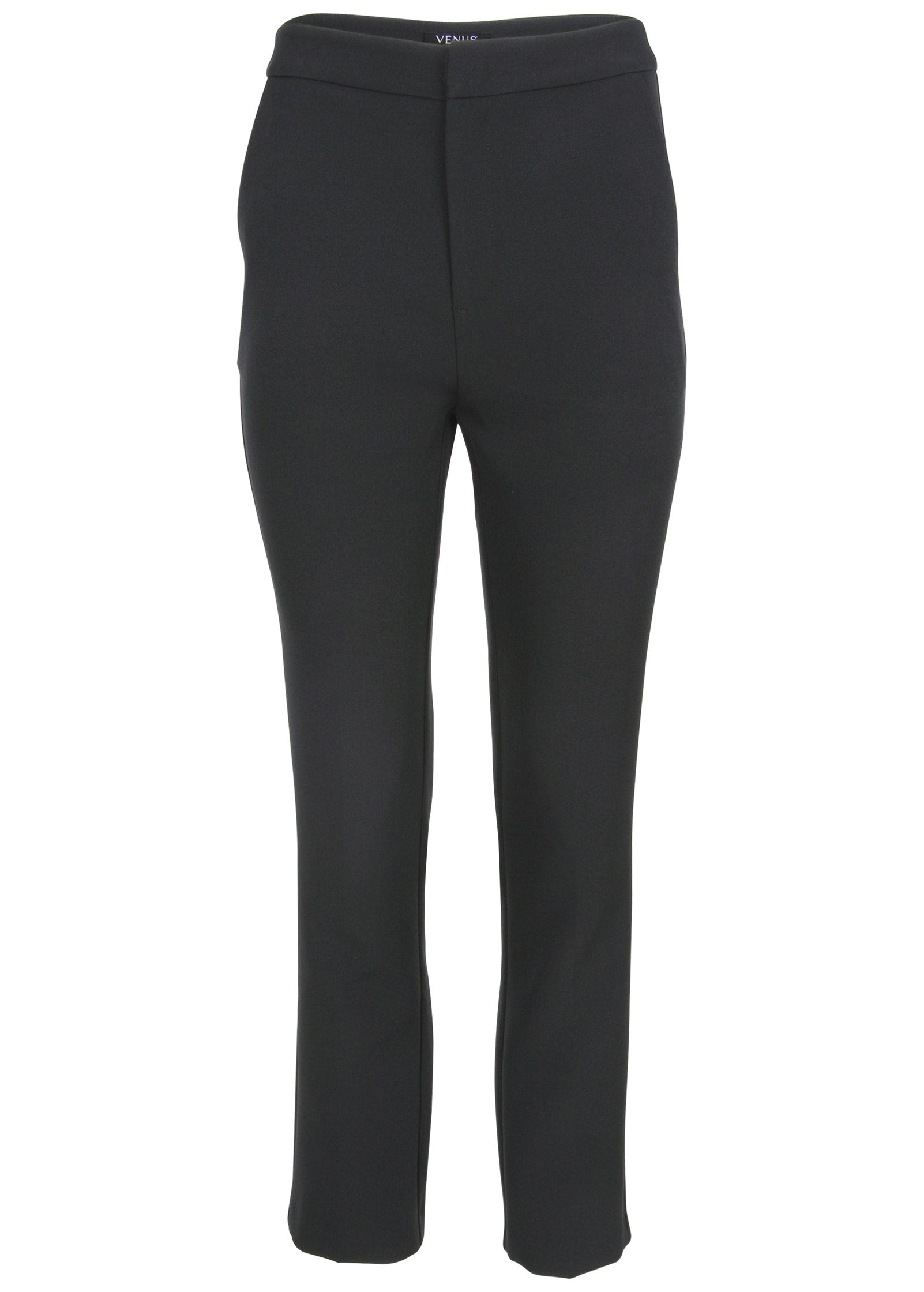 Straight Leg Suiting Pants - Jet Black