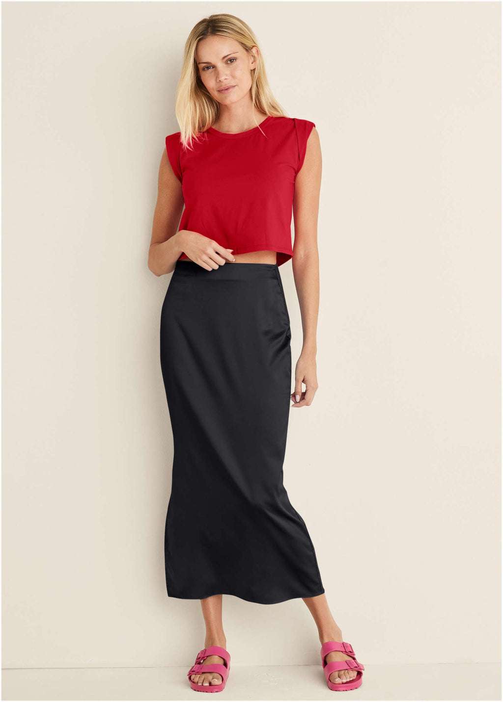 Cap Sleeve Tee - Red