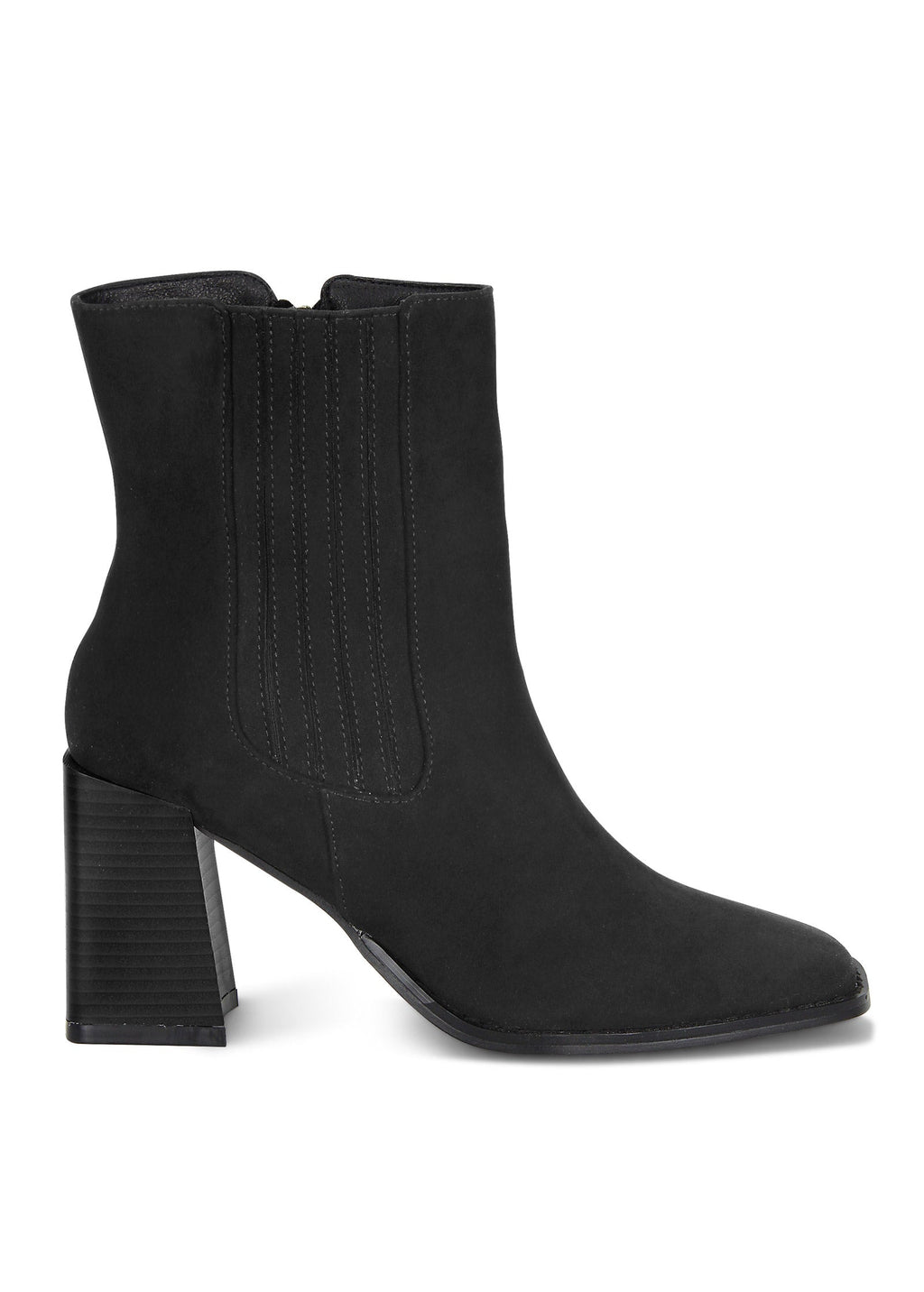 Square Toe Booties - Jet Black