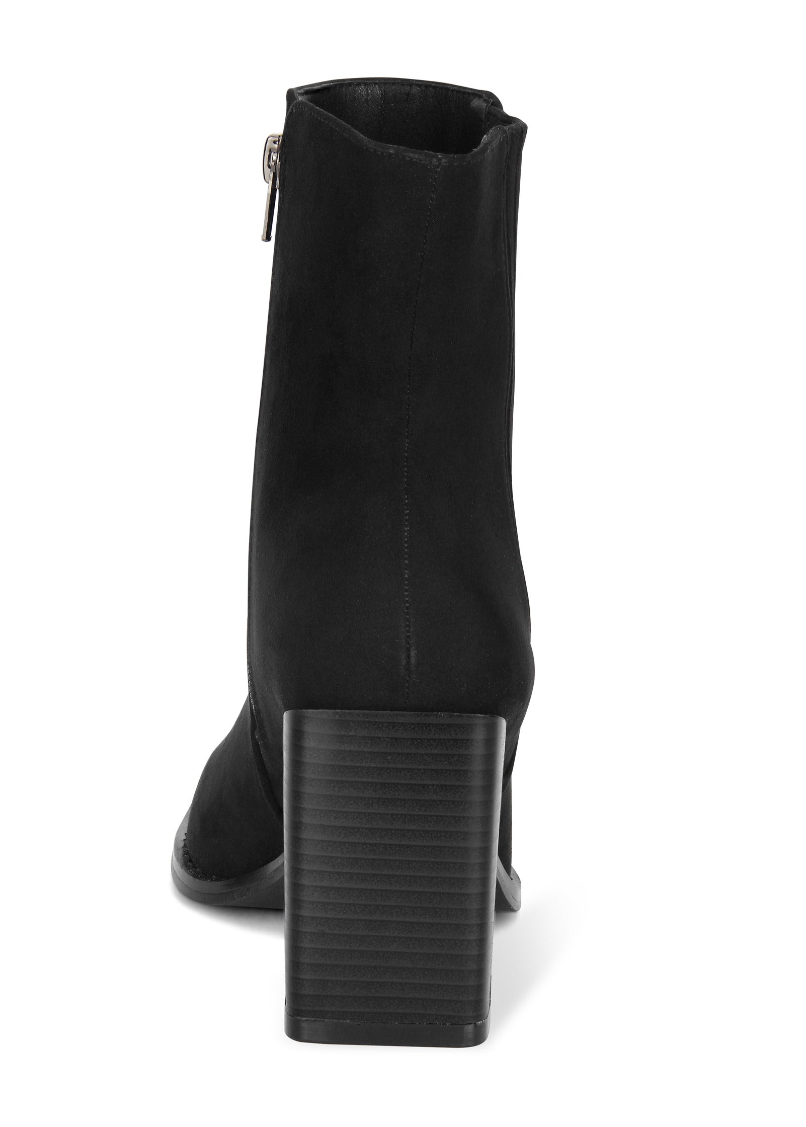 Square Toe Booties - Jet Black