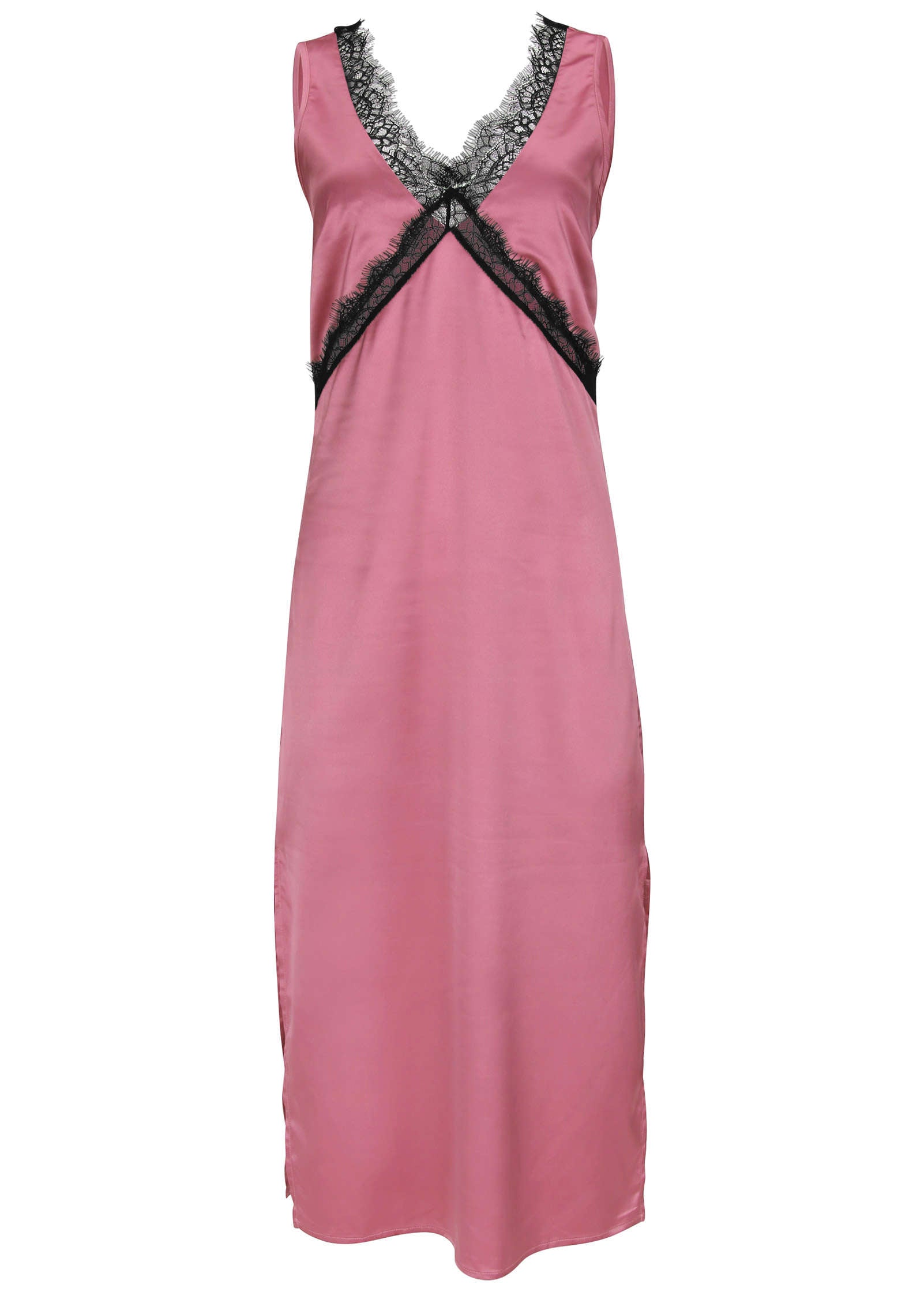 Lace Trim Midi Dress - Heather Rose