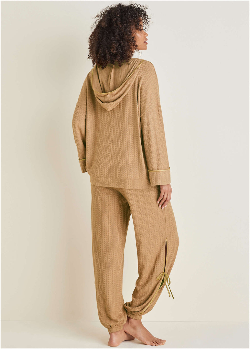 Brunch Knit Hoodie - Camel