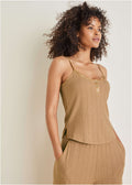 Brunch Knit Tank Top - Camel