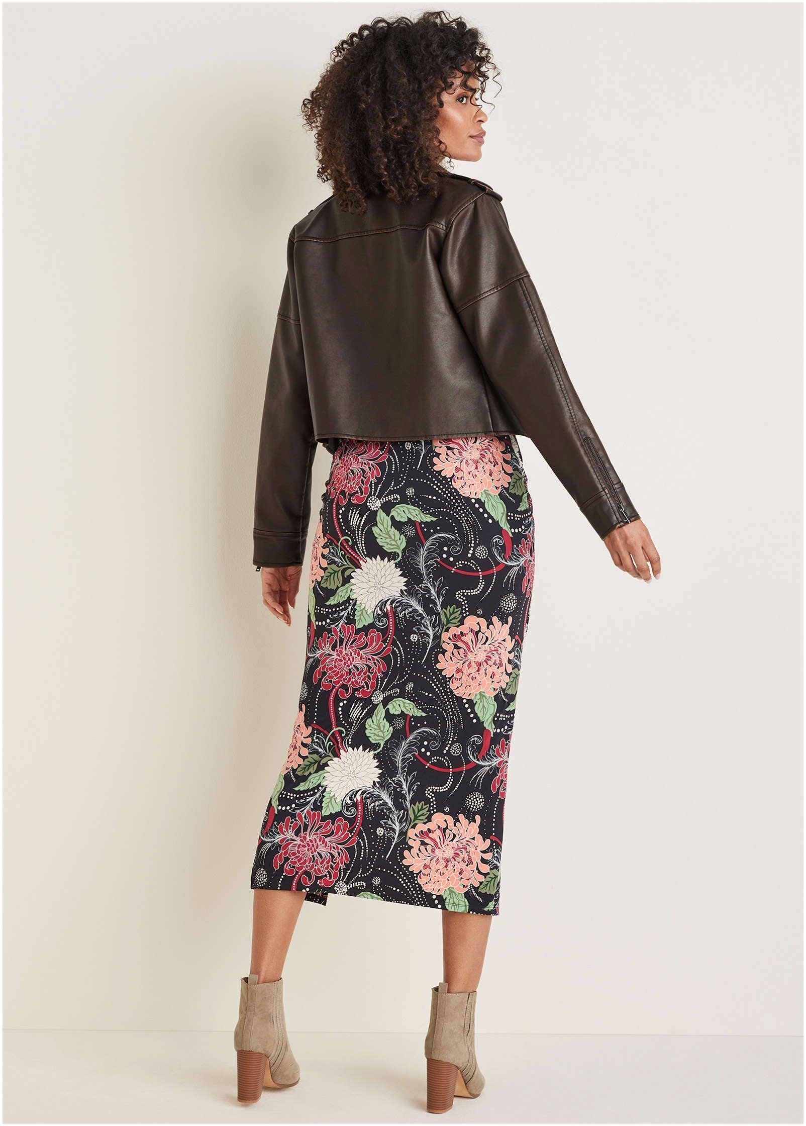 Distressed Leather Jacket - Distressed Brown