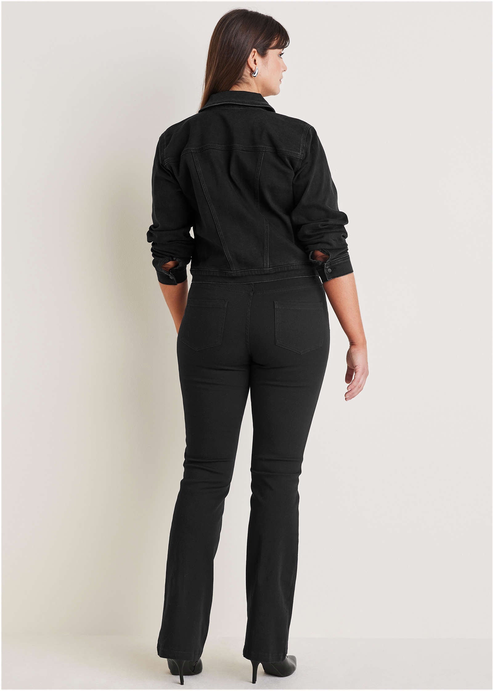 Denim Cargo Jacket - Black Wash