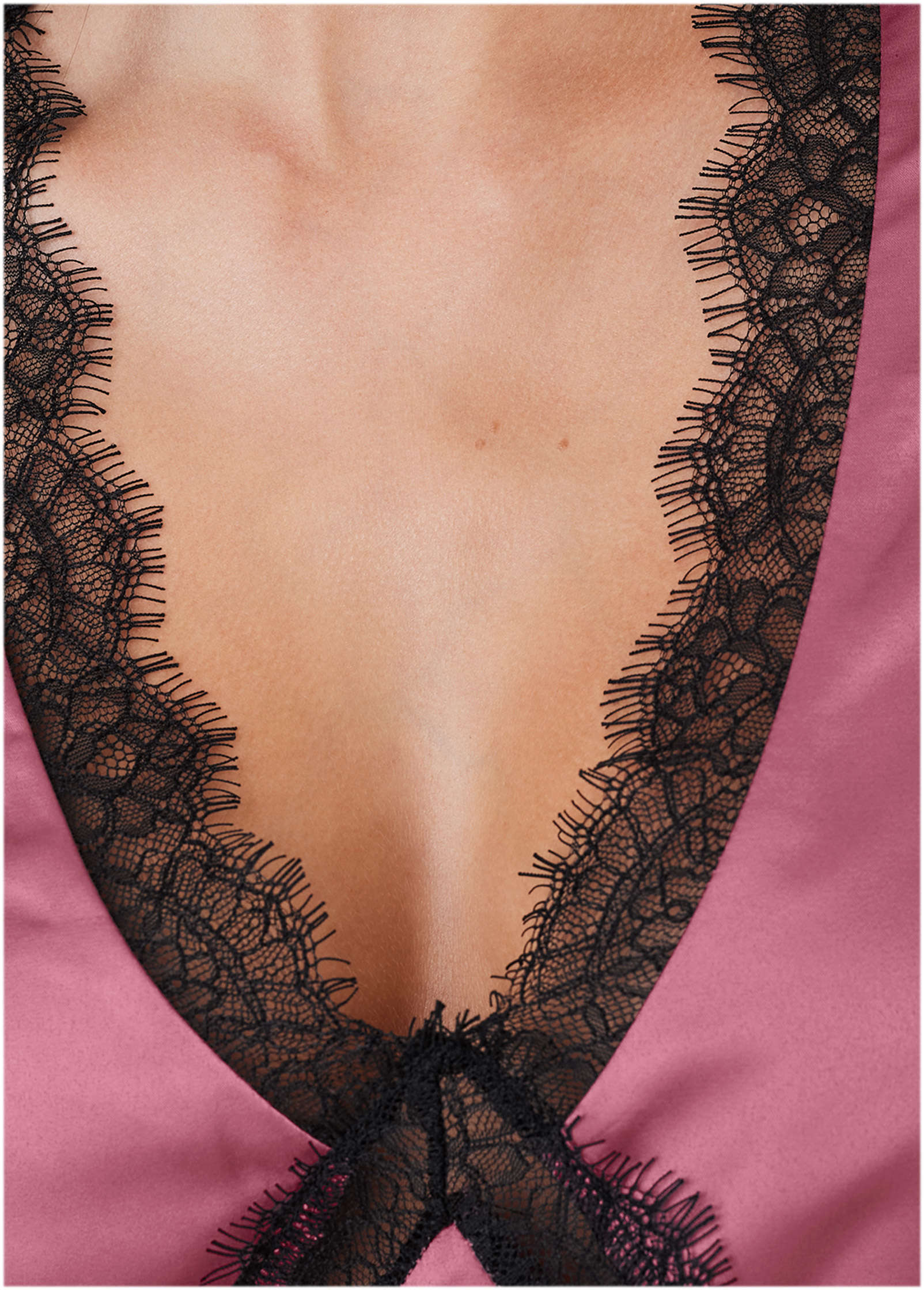 Lace Trim Midi Dress - Heather Rose