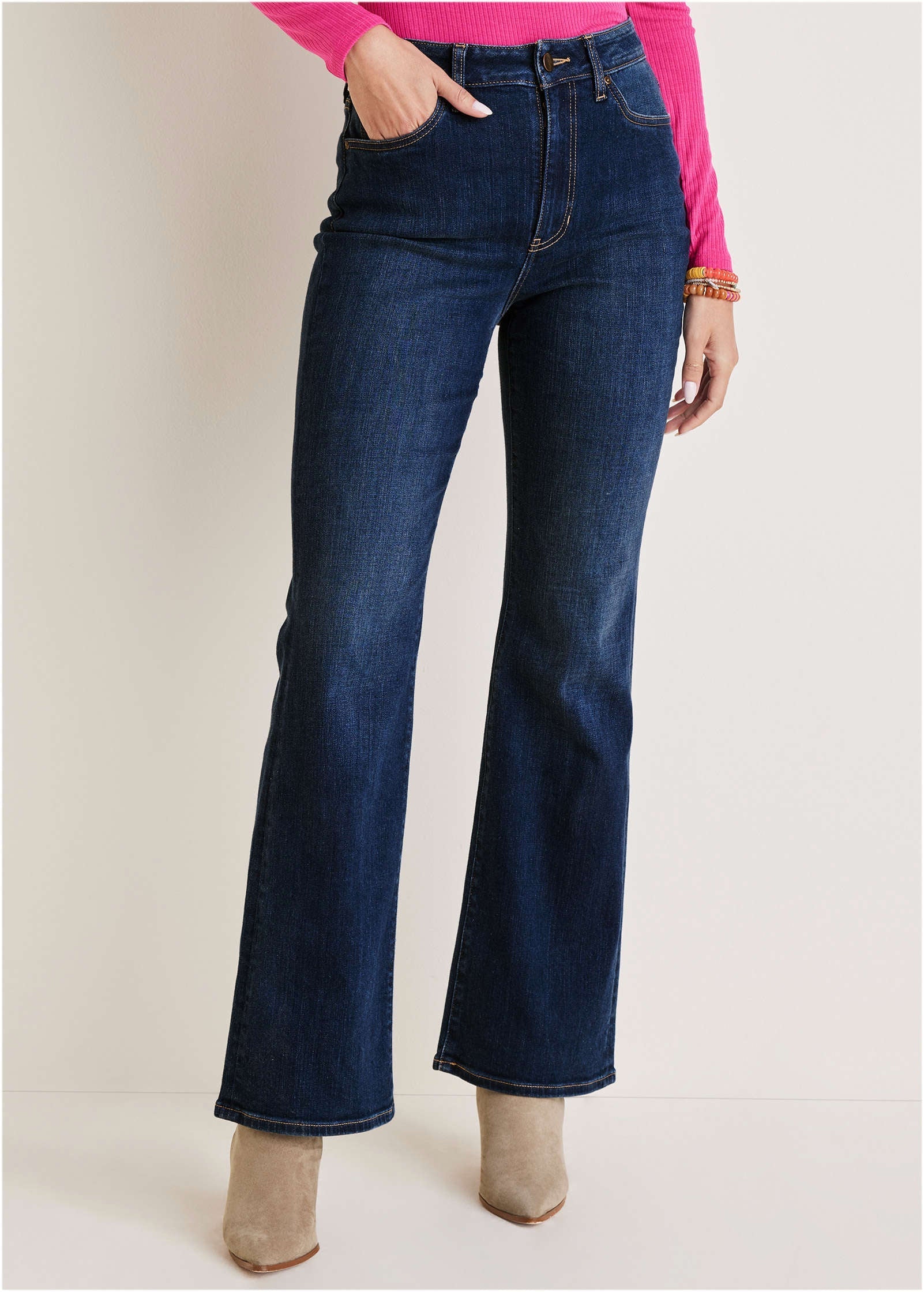 Penelope Modern Flare Jeans - Dark Wash