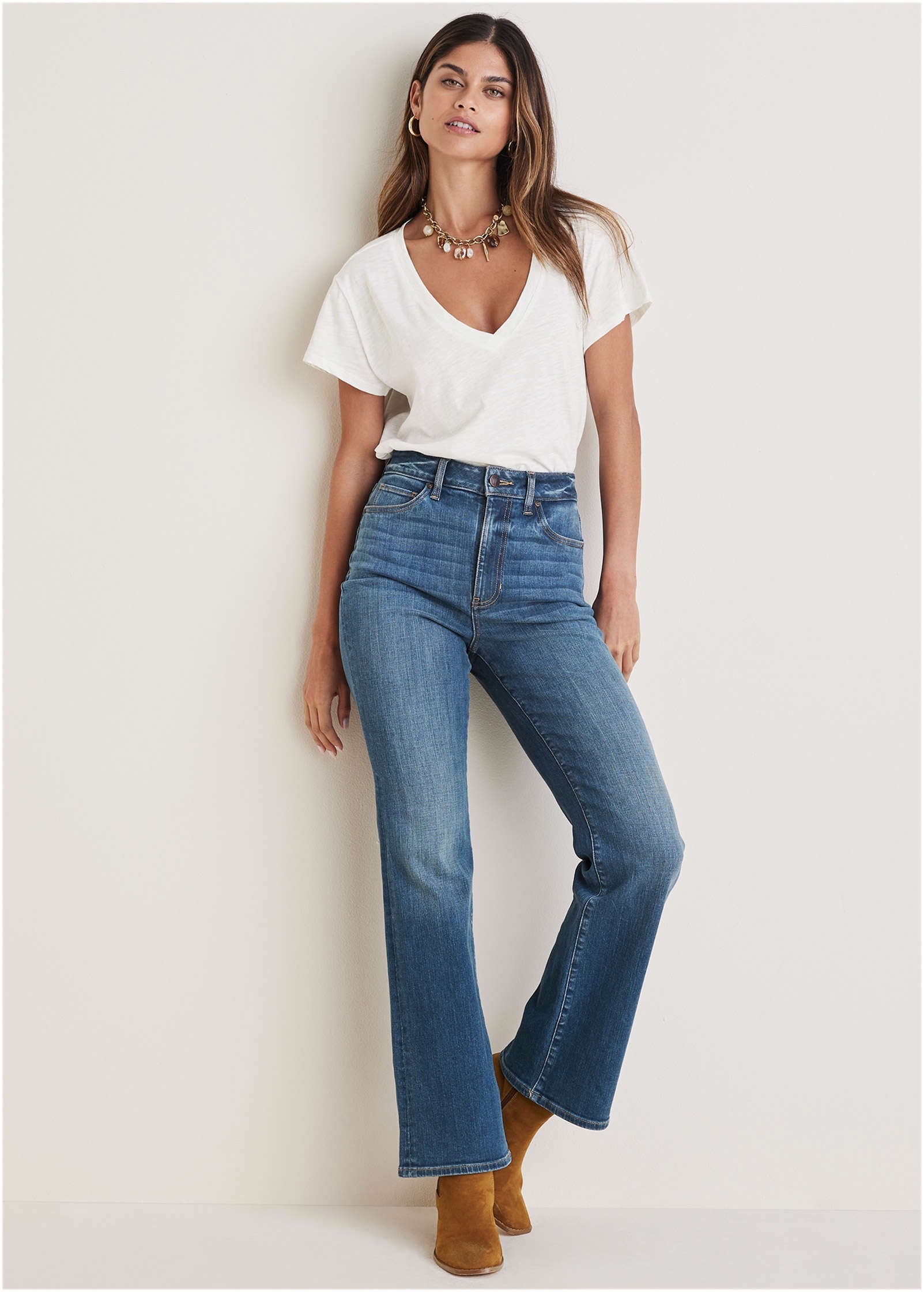 Penelope Modern Flare Jeans - Medium Wash