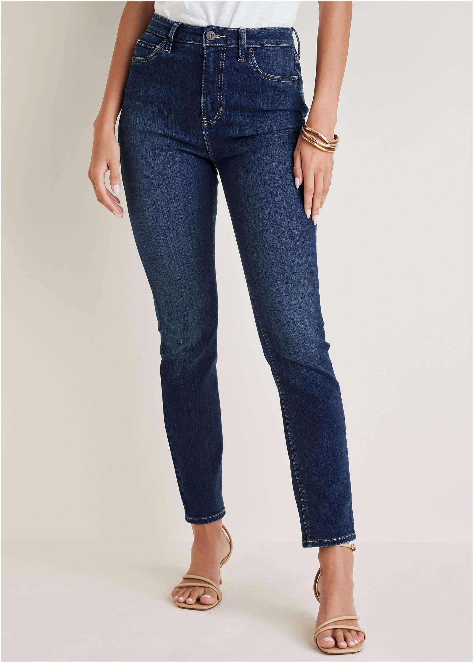 Slim Leg Jeans  - Dark Wash