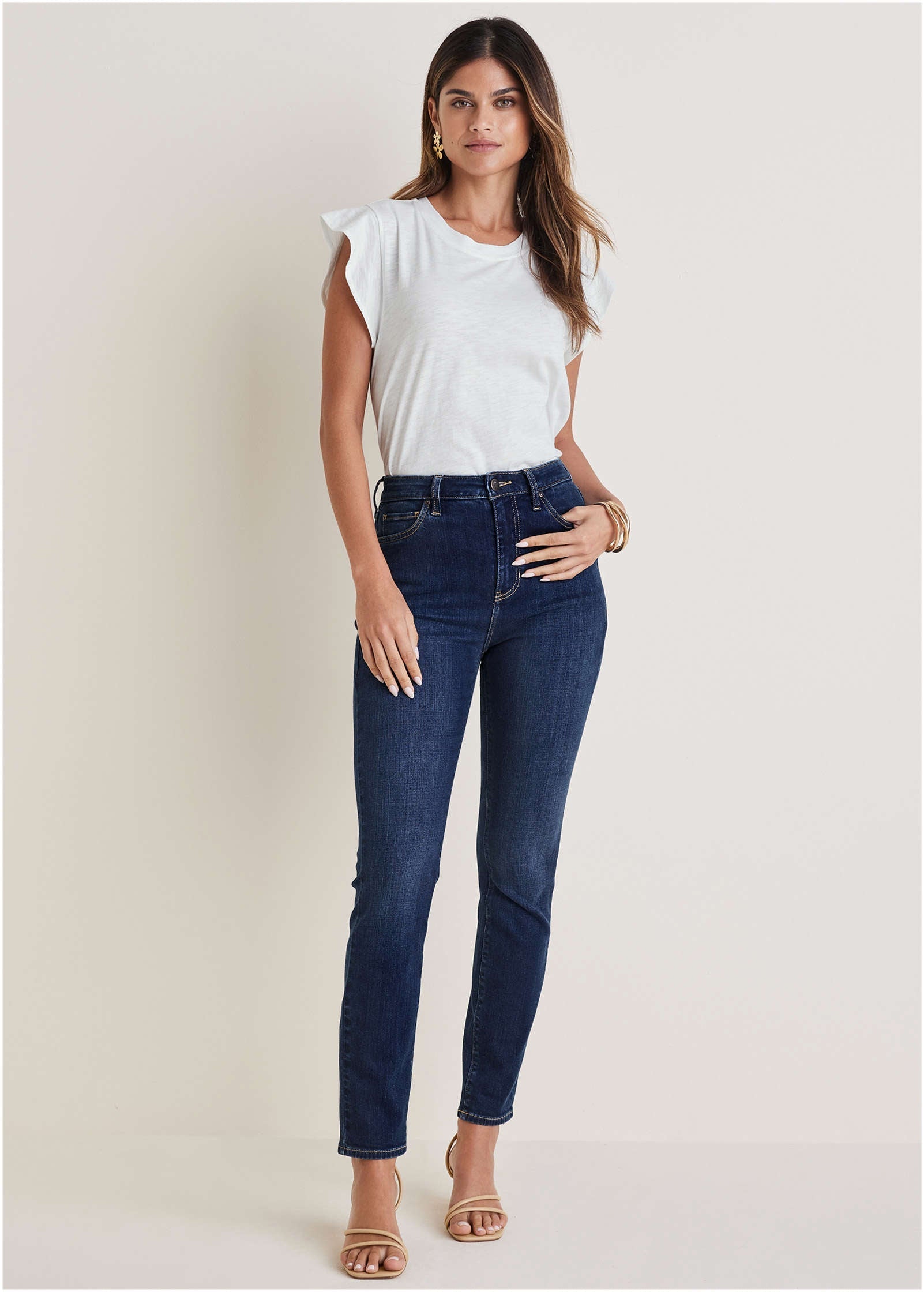 Slim Leg Jeans  - Dark Wash