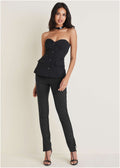 Smoothing Ponte Skinny Pants - Jet Black