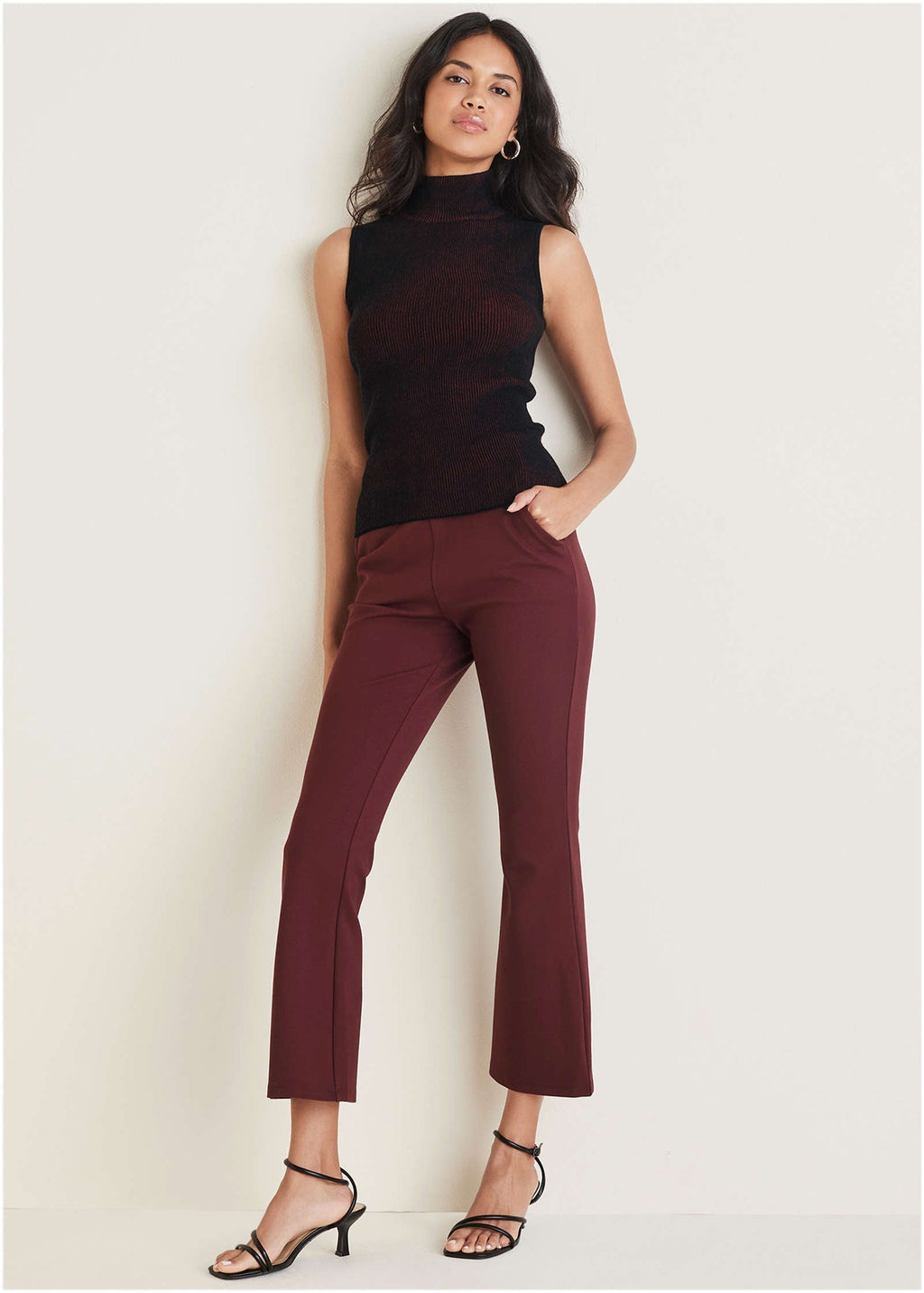 Strappy Kitten Heels - Jet Black