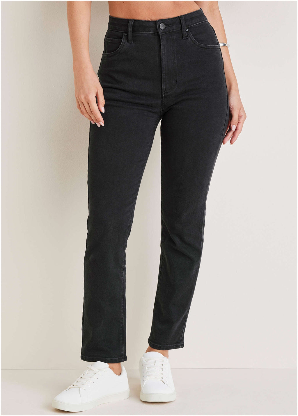 Audrey Straight Leg Jeans  - Black Wash