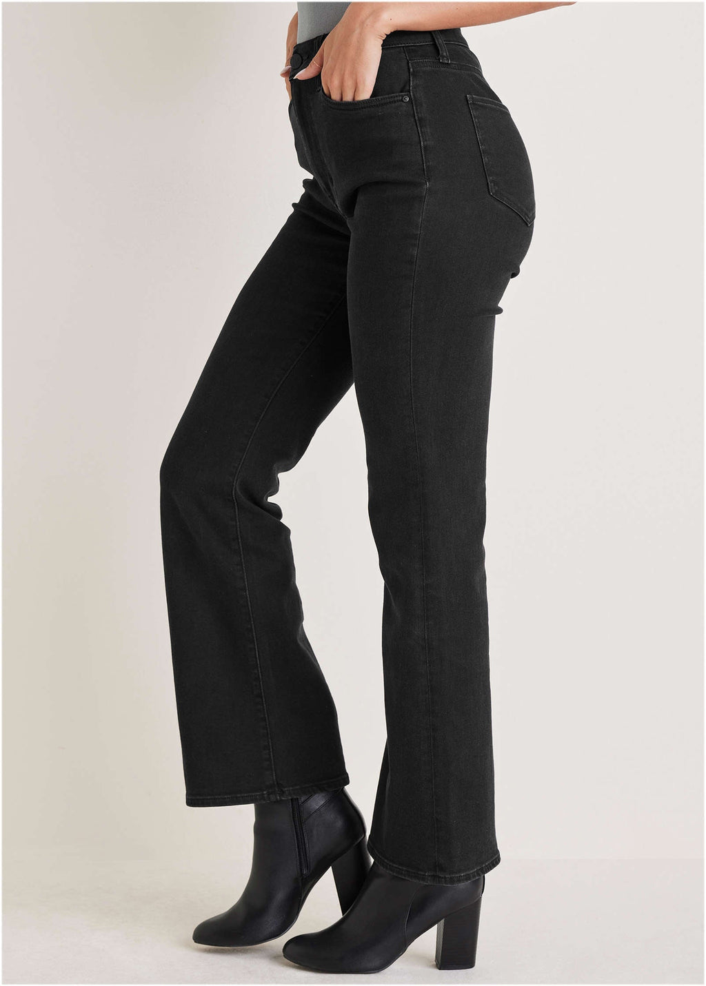 Penelope Modern Flare Jeans  - Black Wash